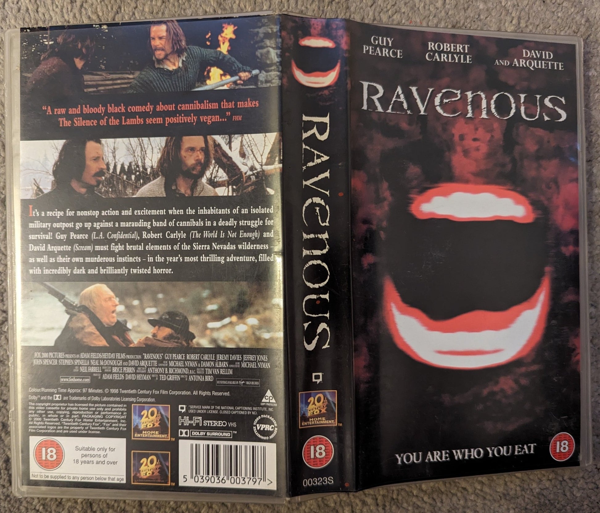 Ravenous VHS Video *Sealed* - Flippin Retro Video Shop