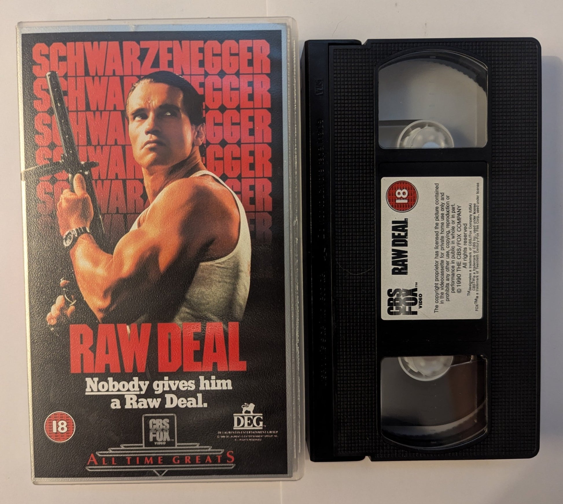 Raw Deal (1986) VHS Video All Time Greats - Flippin Retro