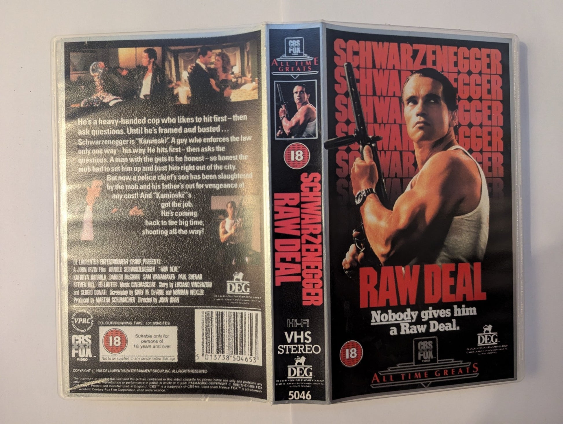 Raw Deal (1986) VHS Video All Time Greats - Flippin Retro