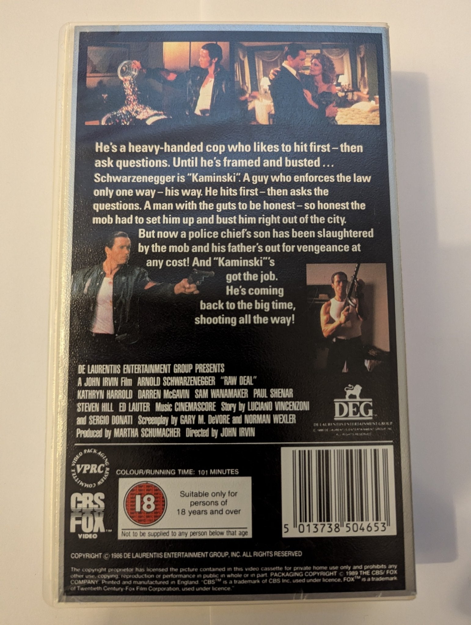 Raw Deal (1986) VHS Video All Time Greats - Flippin Retro