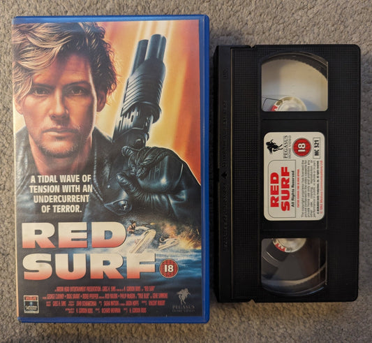 Red Surf (1990) VHS Video Ex Rental - Flippin Retro Video Shop