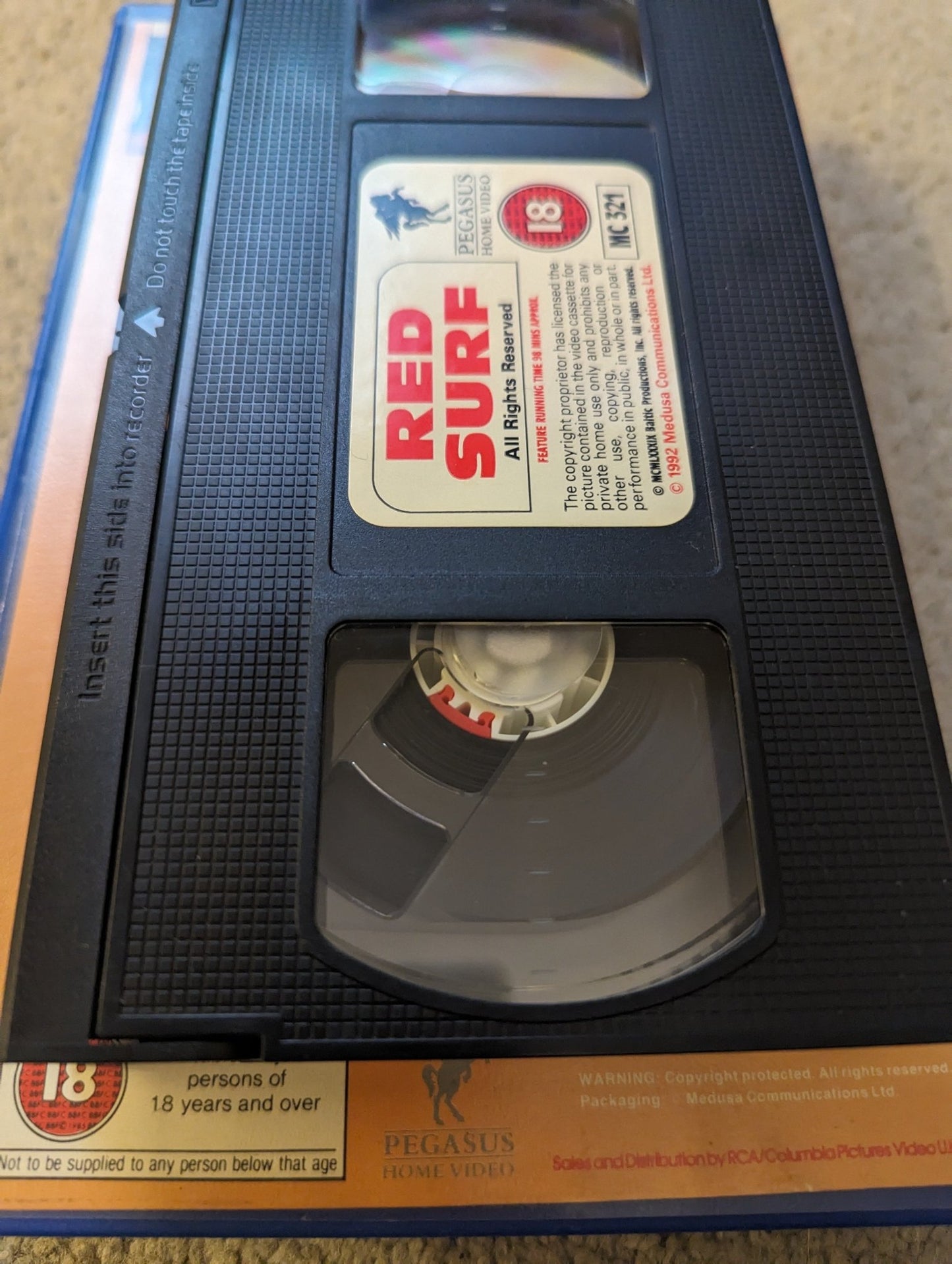 Red Surf (1990) VHS Video Ex Rental - Flippin Retro Video Shop