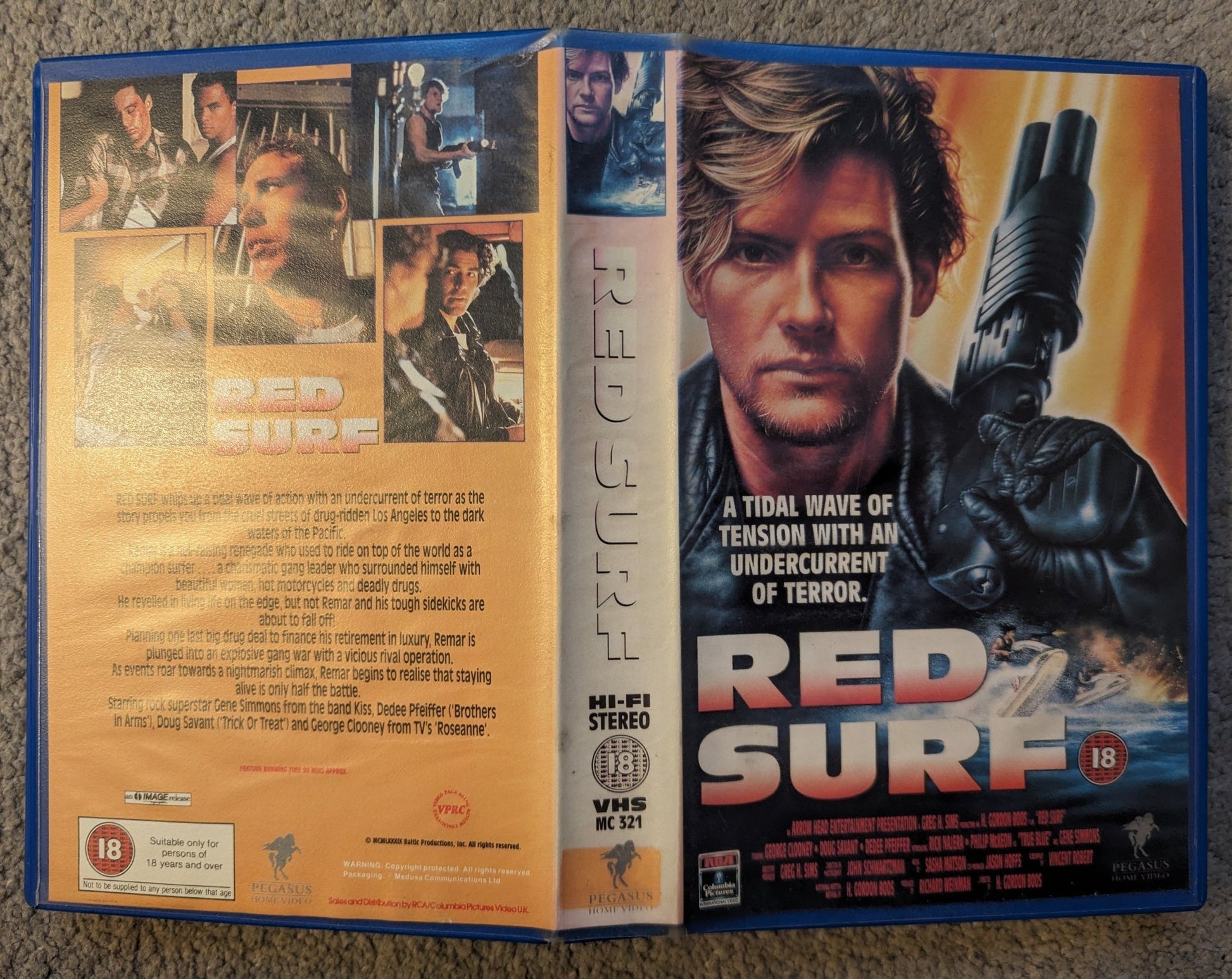 Red Surf (1990) VHS Video Ex Rental - Flippin Retro Video Shop