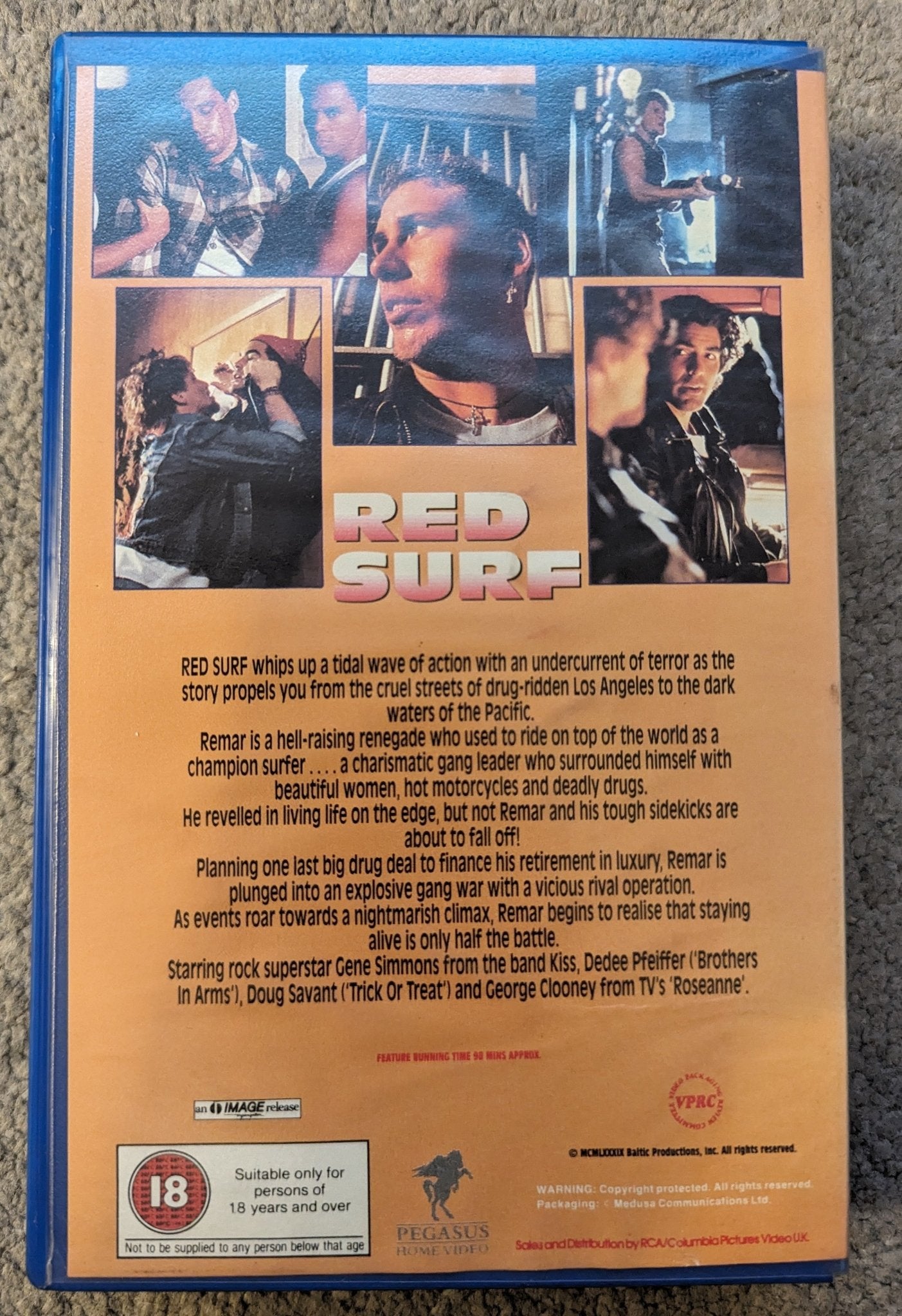 Red Surf (1990) VHS Video Ex Rental - Flippin Retro Video Shop