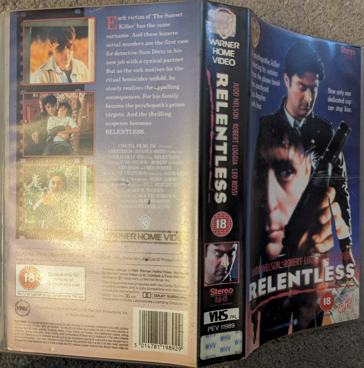 Relentless (1989) VHS Video - Flippin Retro Video Shop