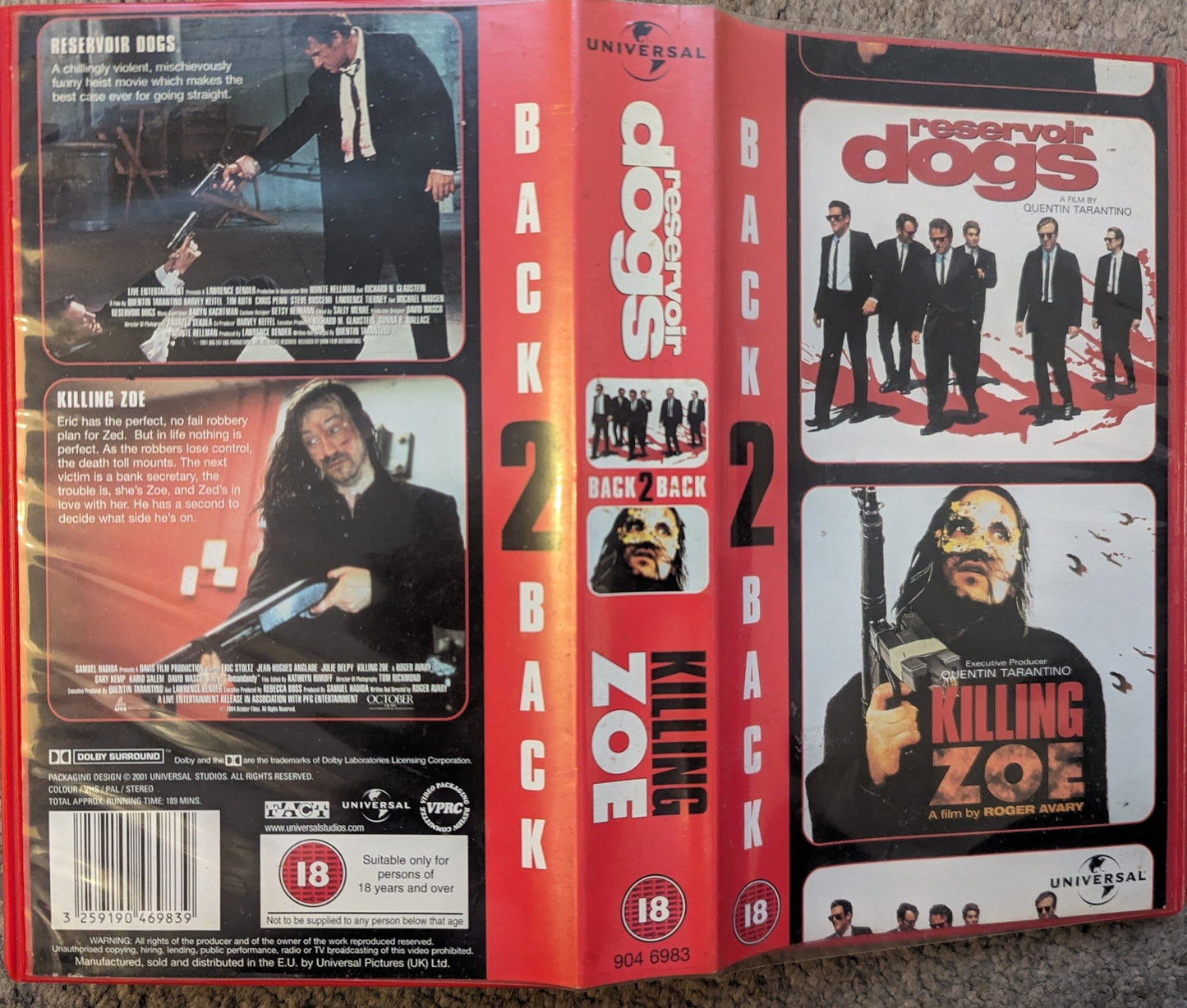 Reservoir Dogs & Killing Zoe VHS Video - Flippin Retro Video Shop