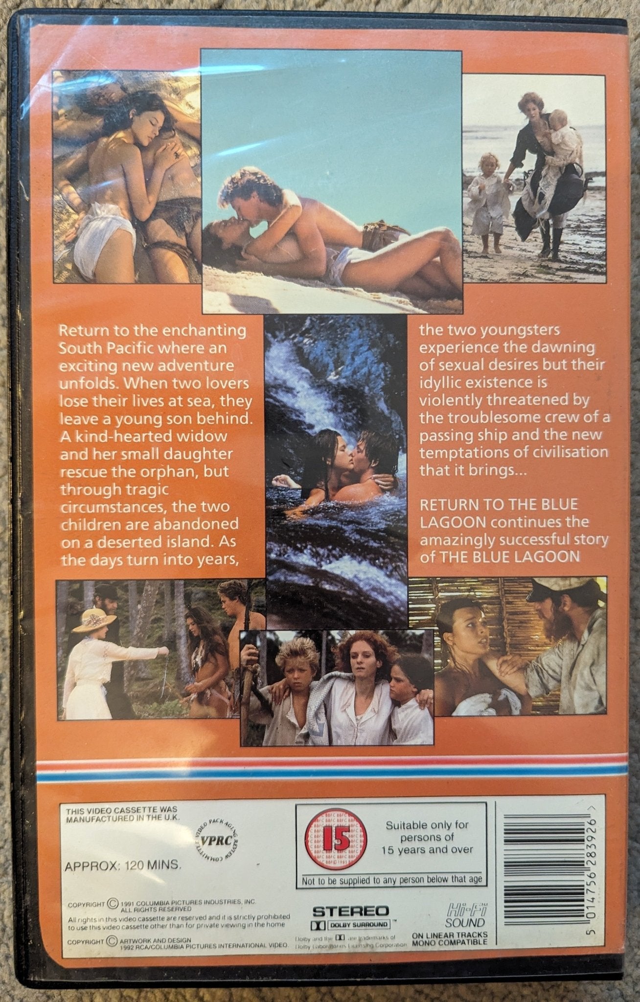 Return To The Blue Lagoon (1991) VHS Video Ex Rental - Flippin Retro Video Shop