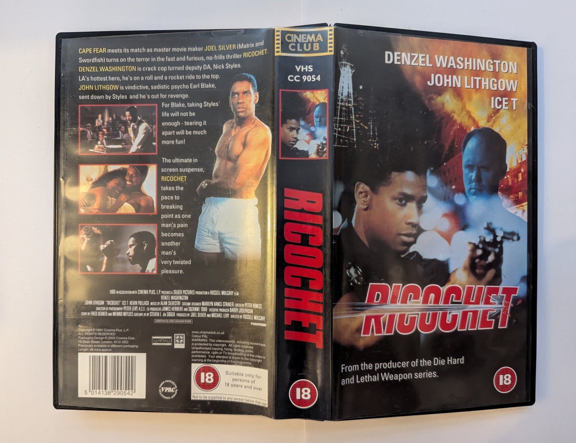 Ricochet (1991) VHS Video Cinema Club - Flippin Retro