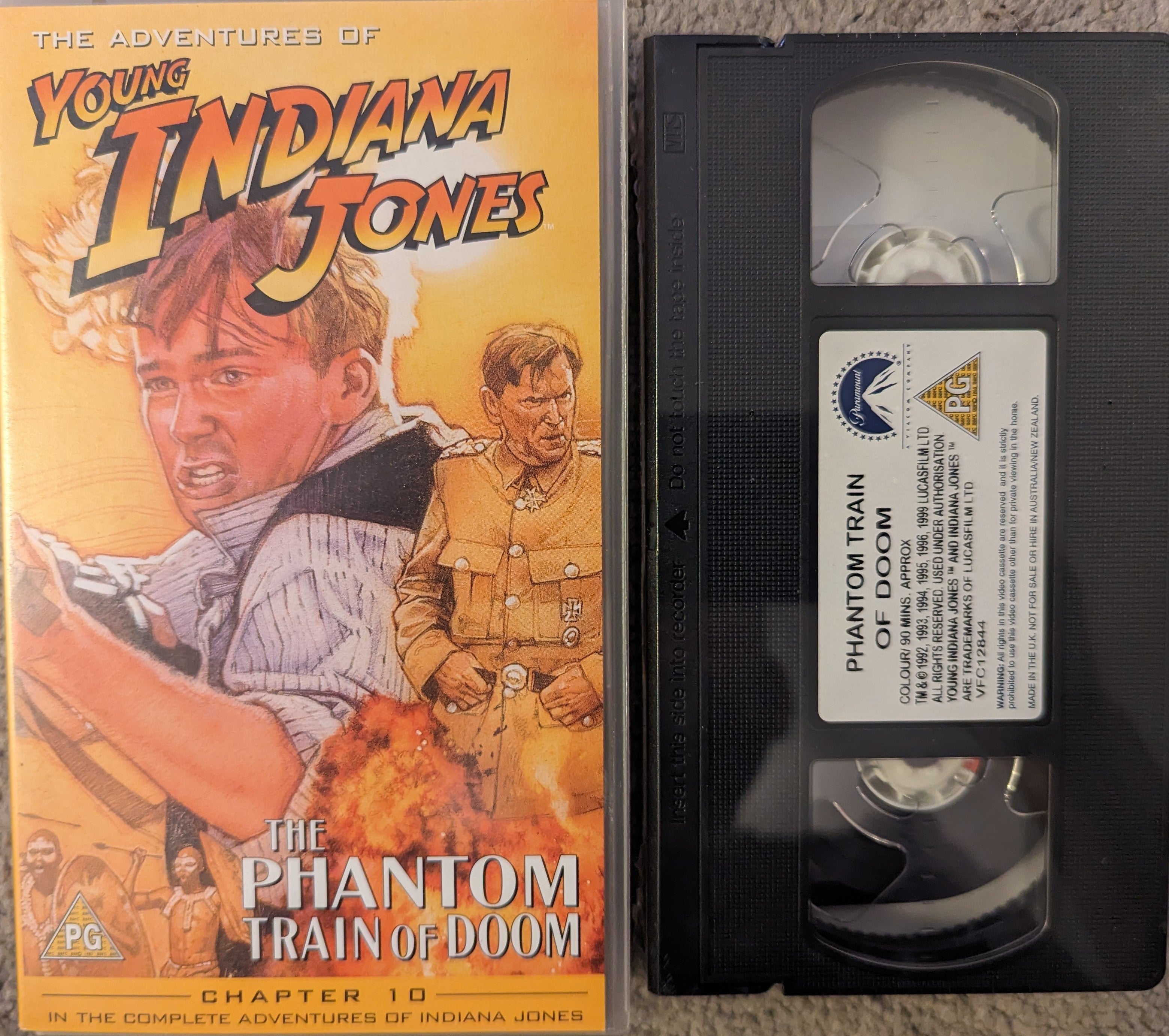 Young Indiana Jones The Phantom Train Of Doom VHS Video *Sealed* – Flippin  Retro Video Shop