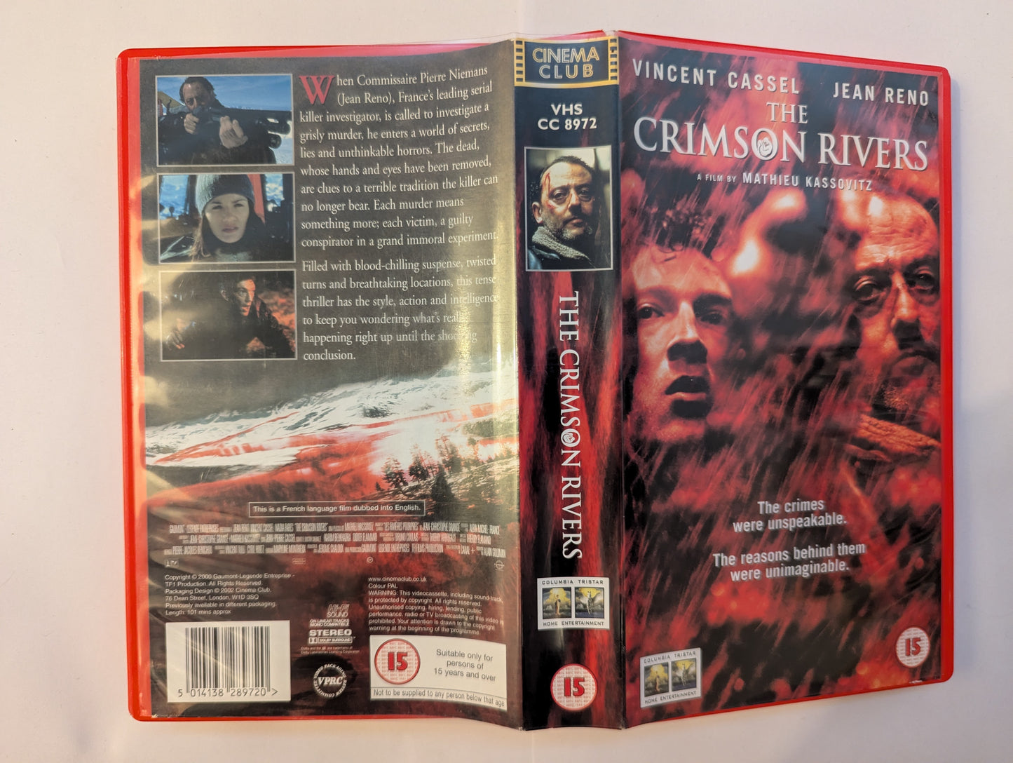 The Crimson Rivers (2000) VHS Video