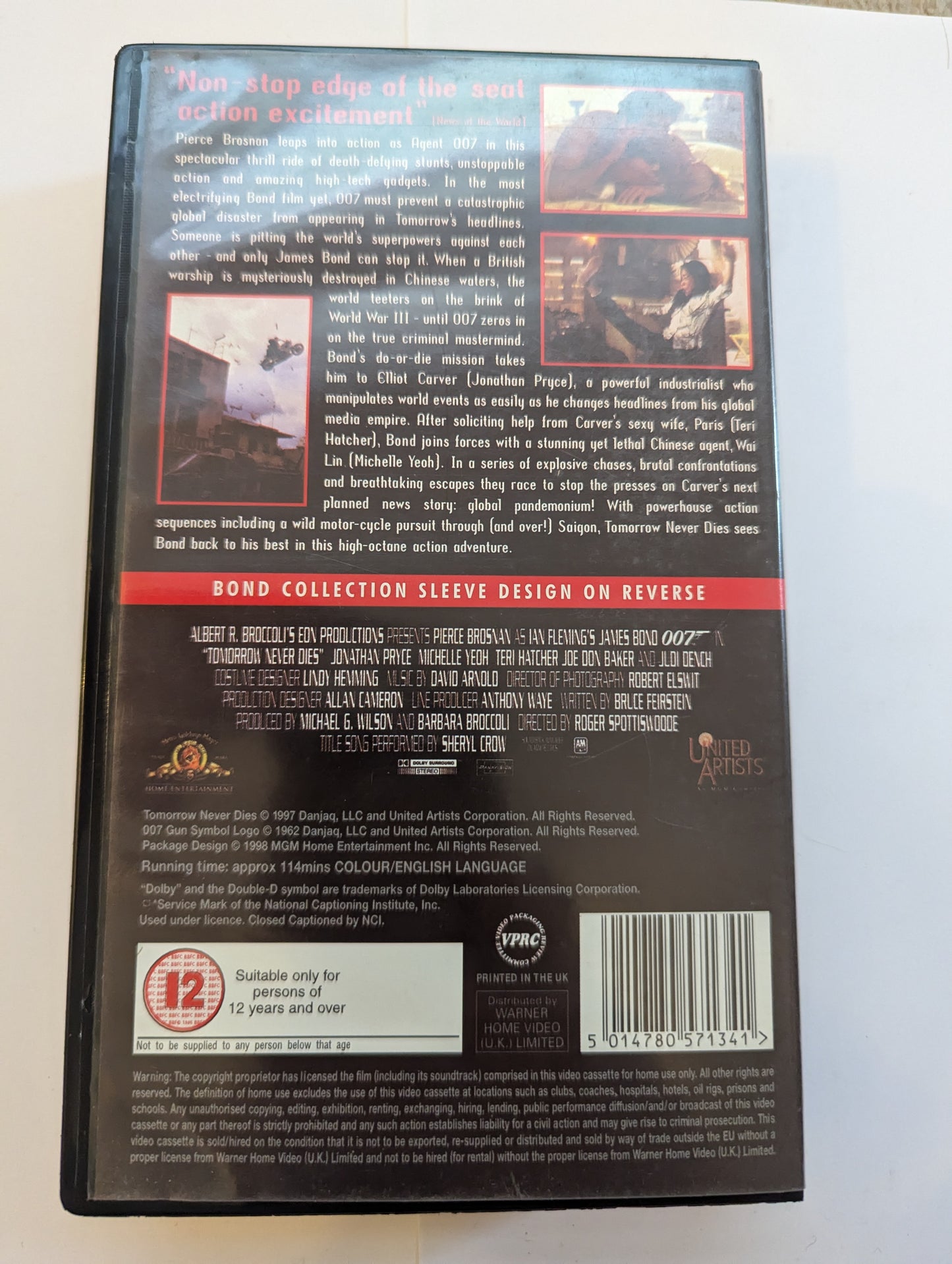 Tomorrow Never Dies (1997) VHS Video Wide-screen