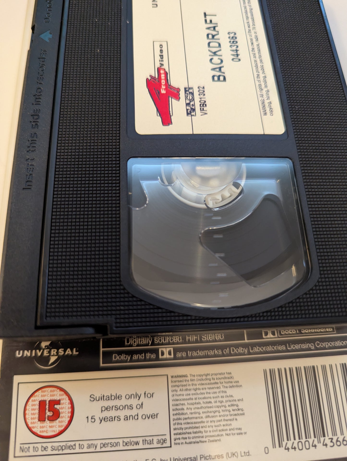 Backdraft (1991) VHS Video 4front