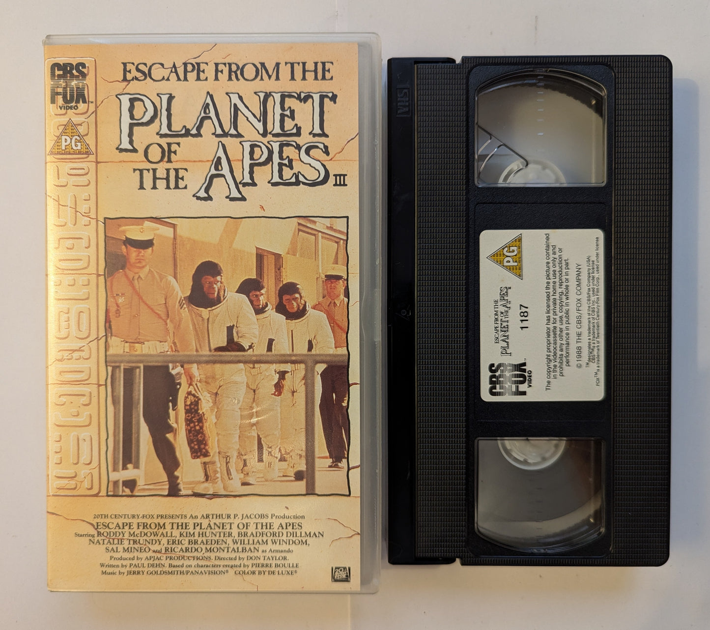 Escape From The Planet Of The Apes (1971) VHS Video