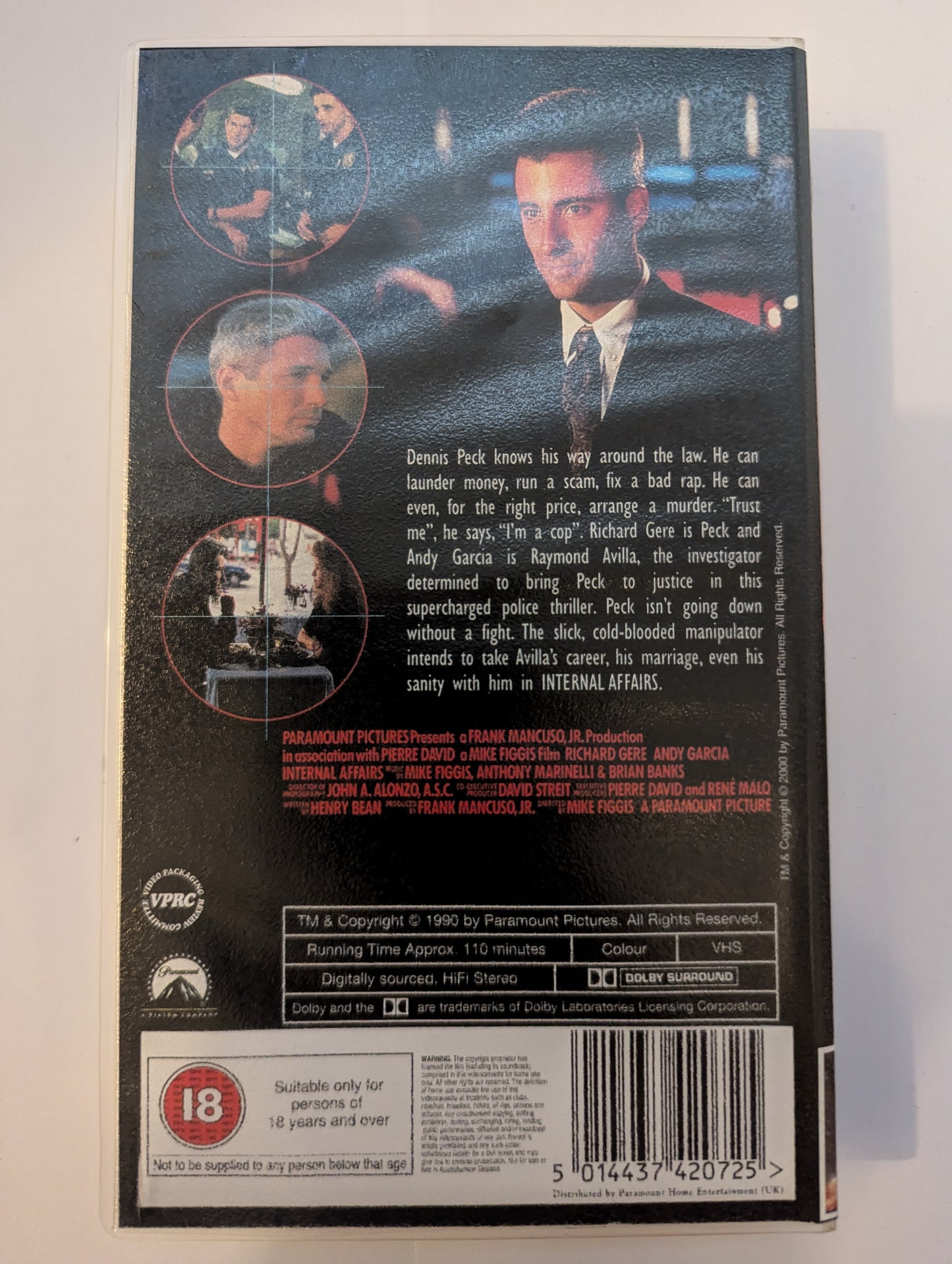 Internal Affairs (1990) VHS Video *Sealed*