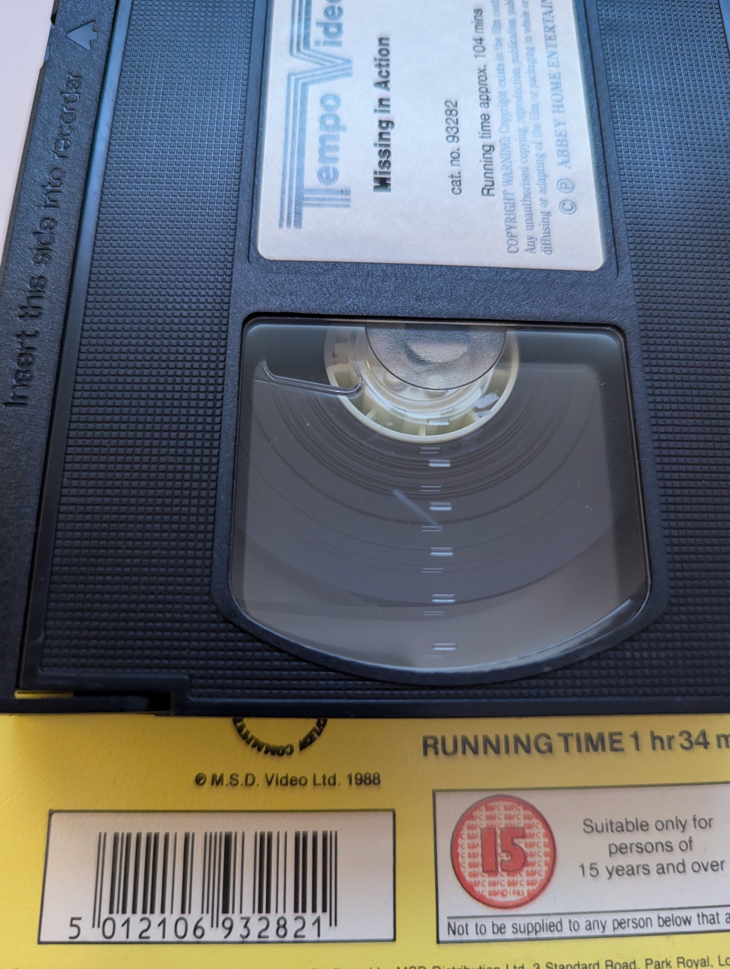 Missing In Action (1984) VHS Video