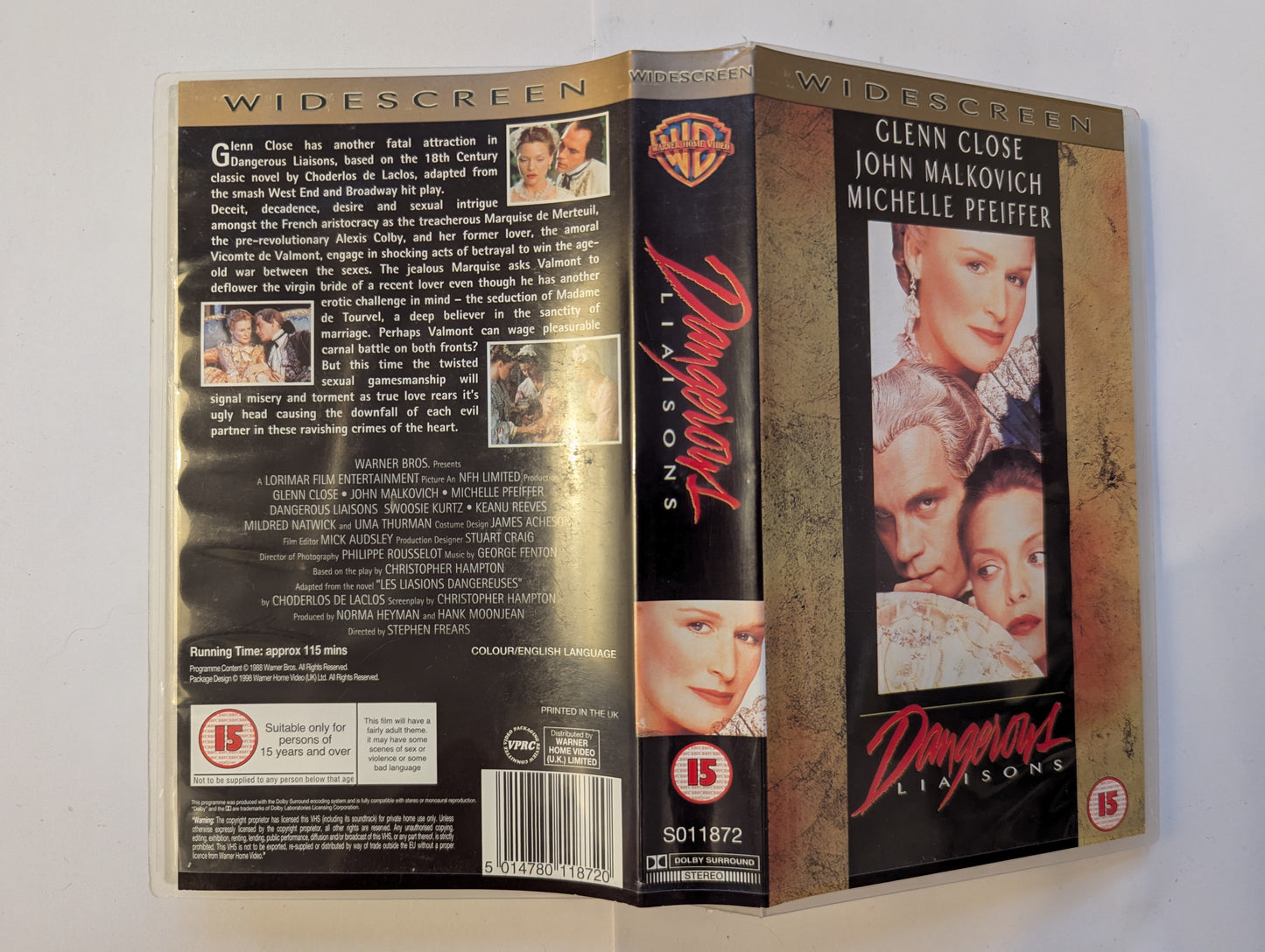 Dangerous Liaisons (1988) VHS Video Wide-screen *Sealed*