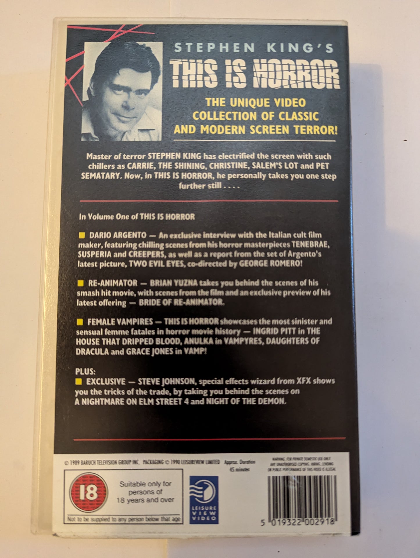 Stephen King's This Is Horror Vol 1 VHS Video