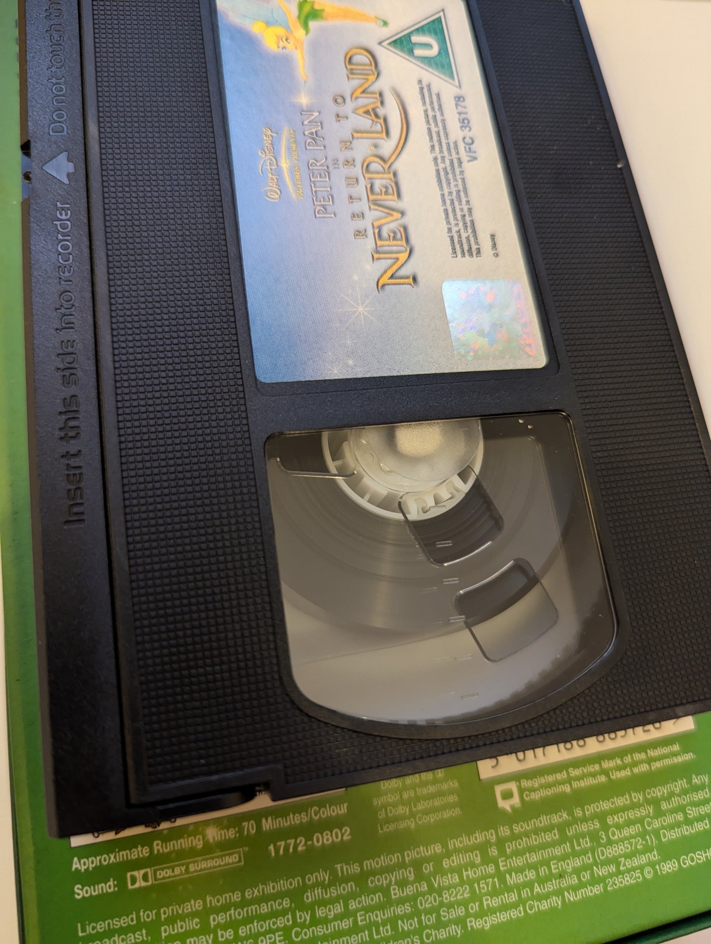 Peter Pan Return To Neverland (2002) VHS Video