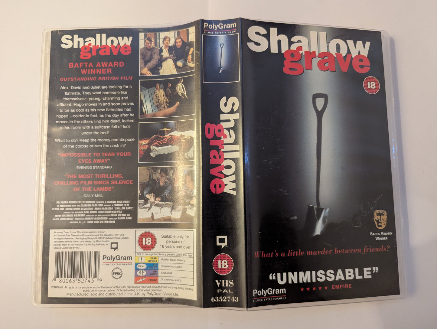 Shallow Grave (1994) VHS Video