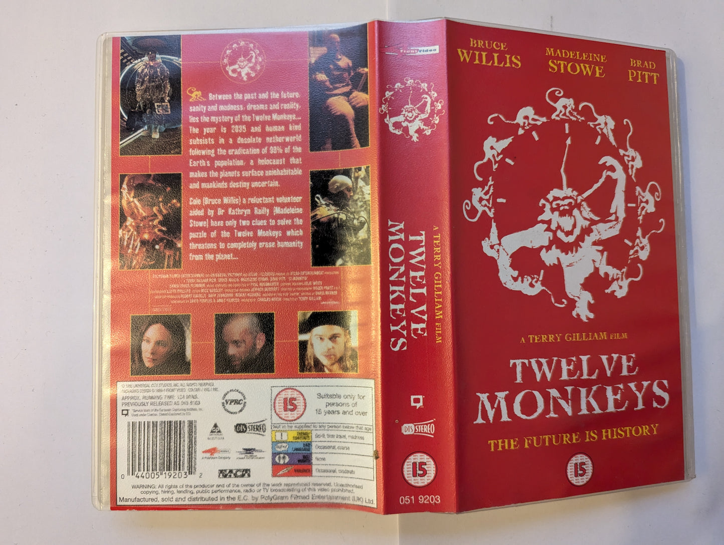 12 Twelve Monkeys (1995) VHS Video (4front)