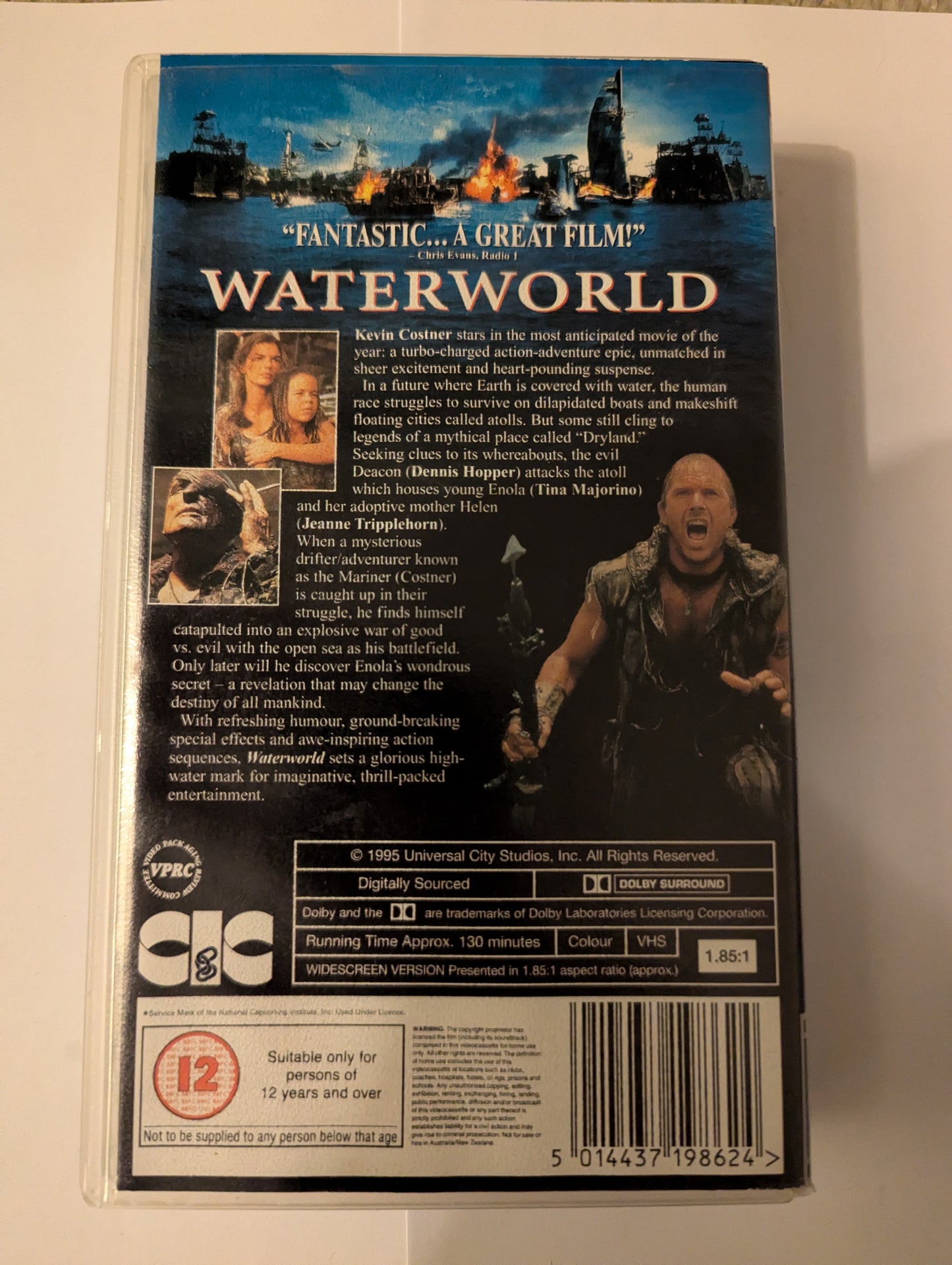 Waterworld (1995) VHS Video Wide-screen