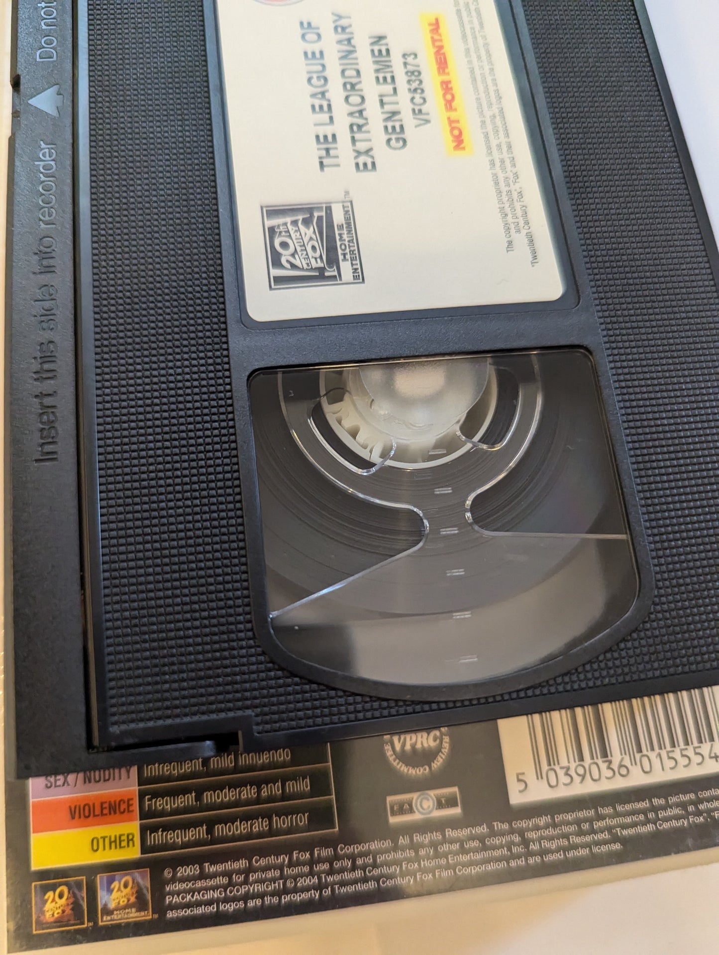 The League Of Extraordinary Gentlemen (2003) VHS Video