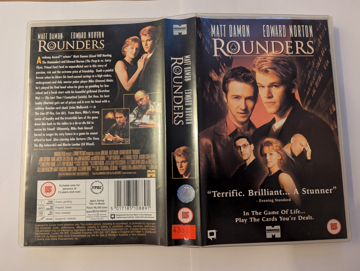 Rounders (1998) VHS Video Ex Rental