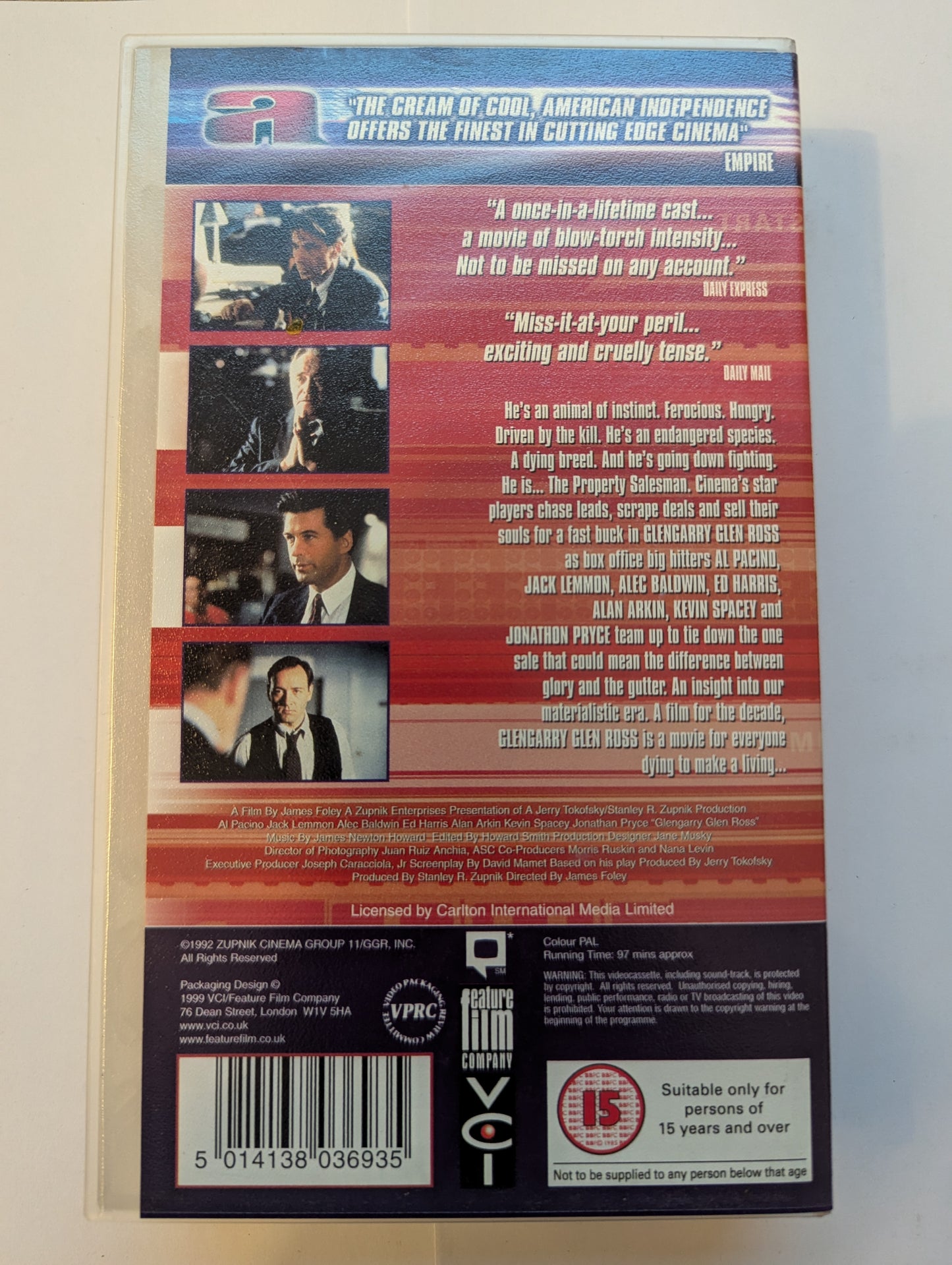 Glengarry Glen Ross (1992) VHS Video