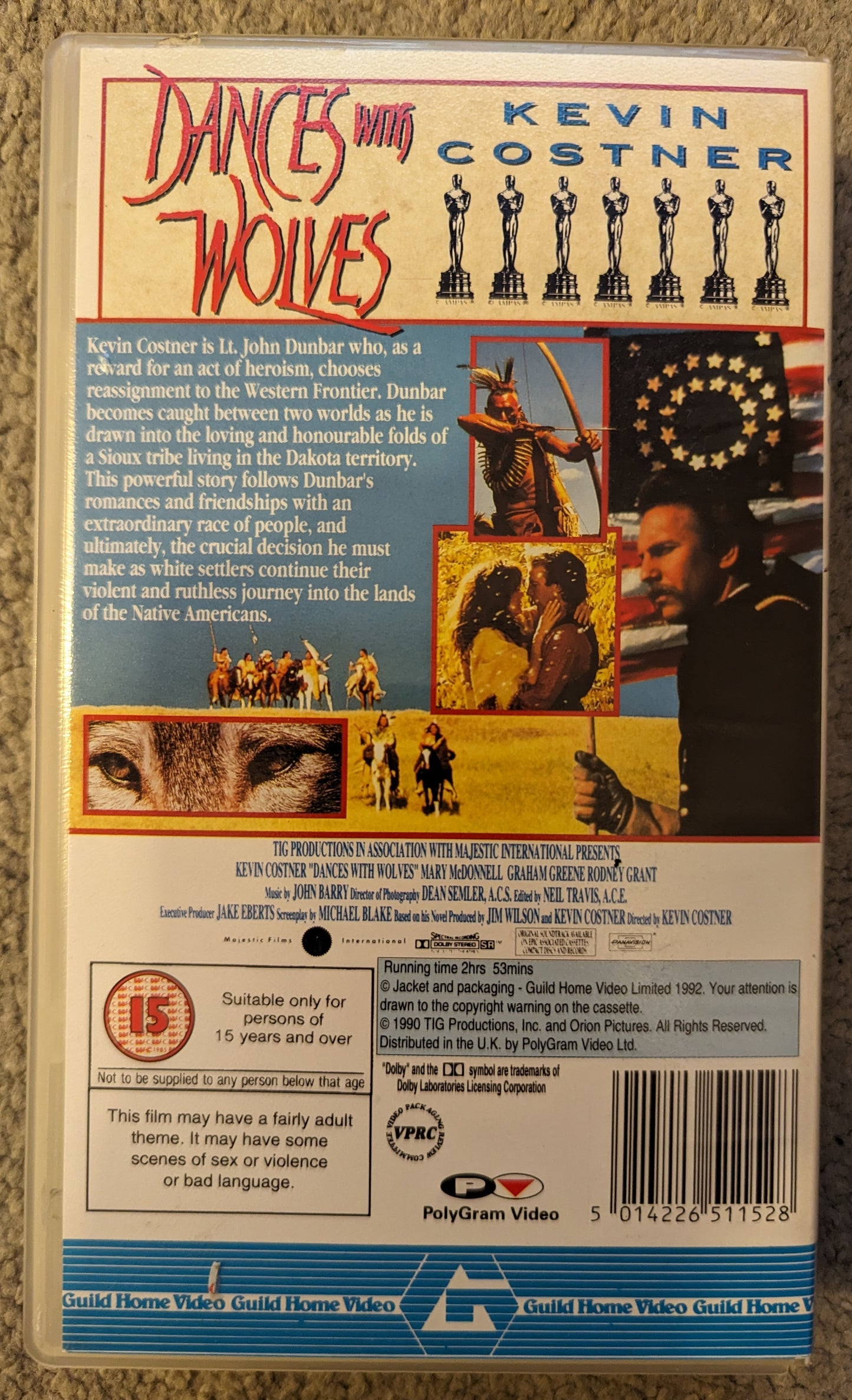 Dances With Wolves (1990) VHS Video