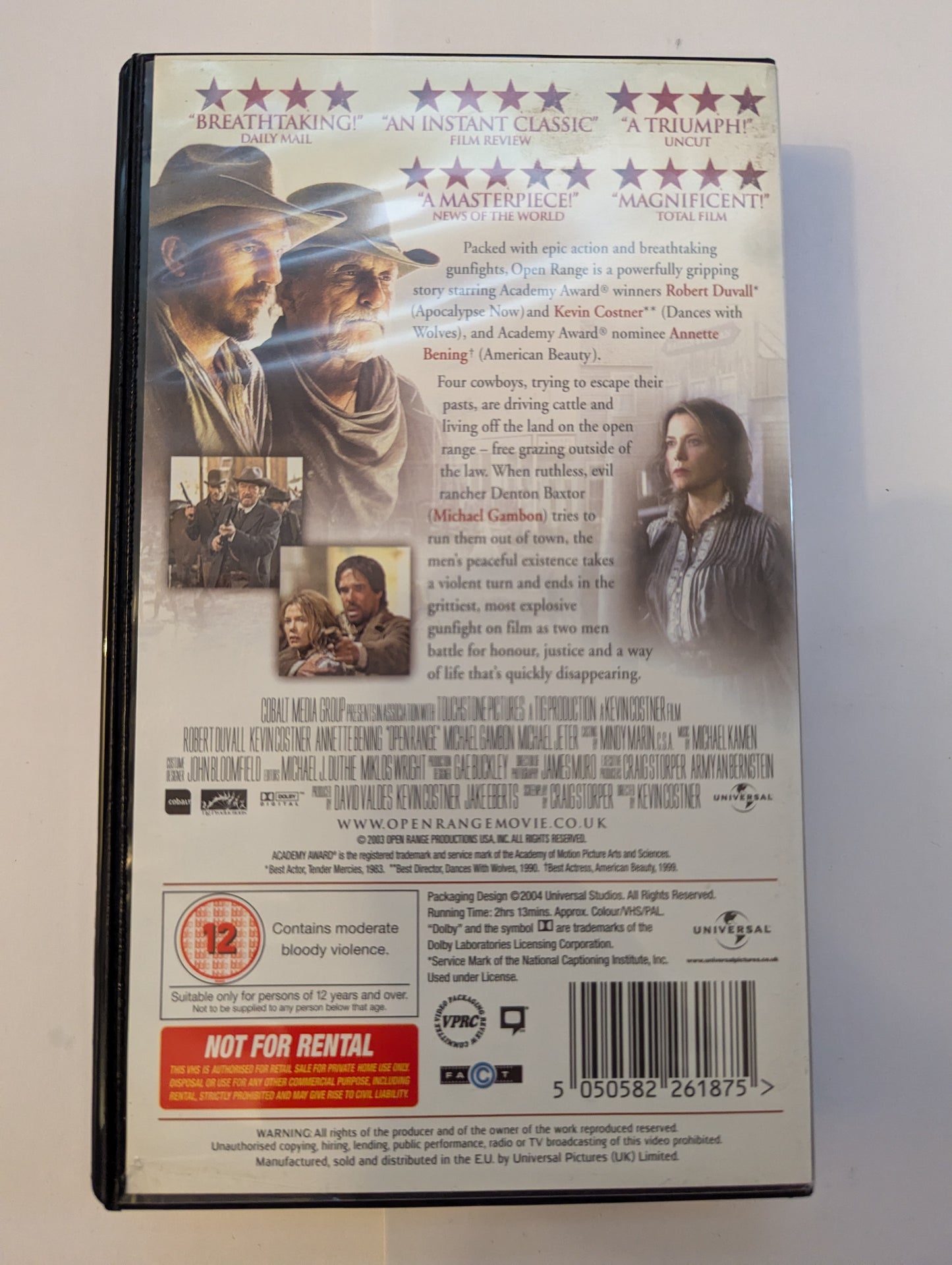 Open Range (2003) VHS Video