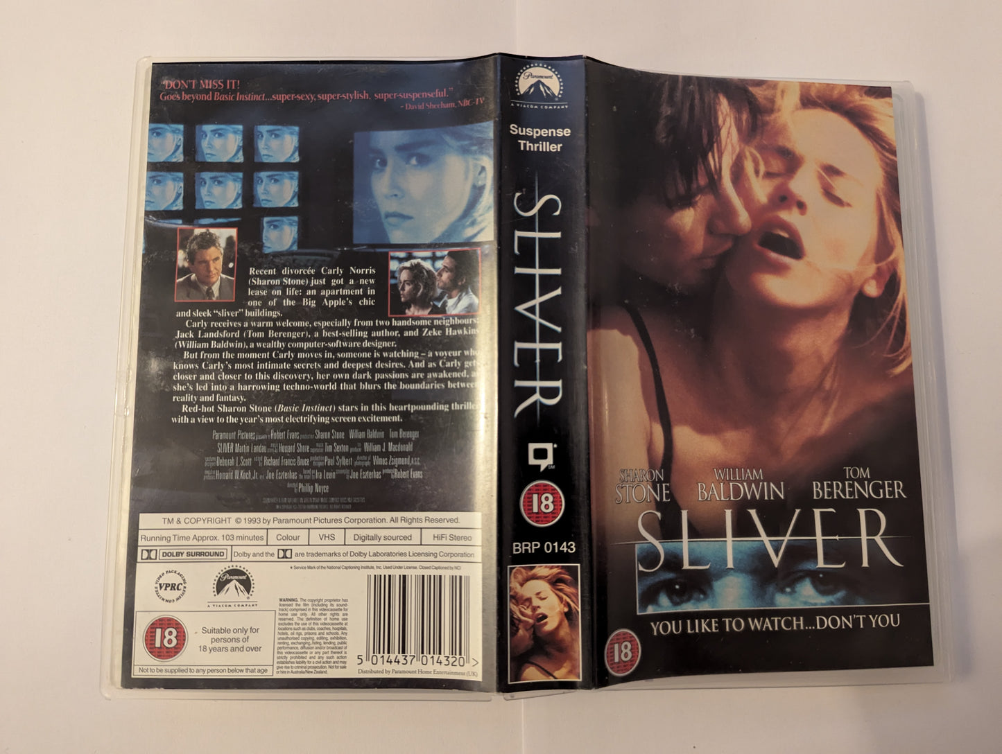 Sliver (1993) VHS Video alt