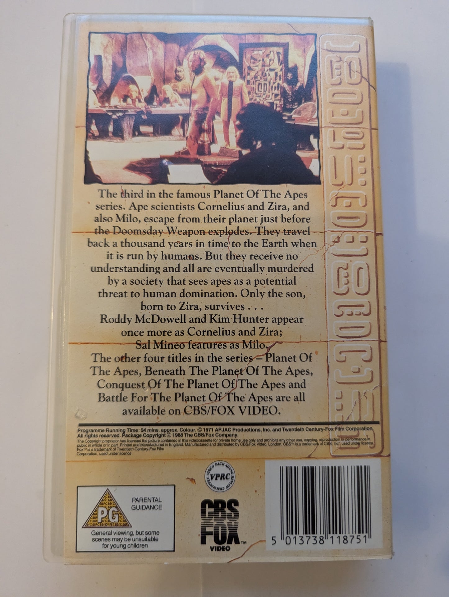 Escape From The Planet Of The Apes (1971) VHS Video