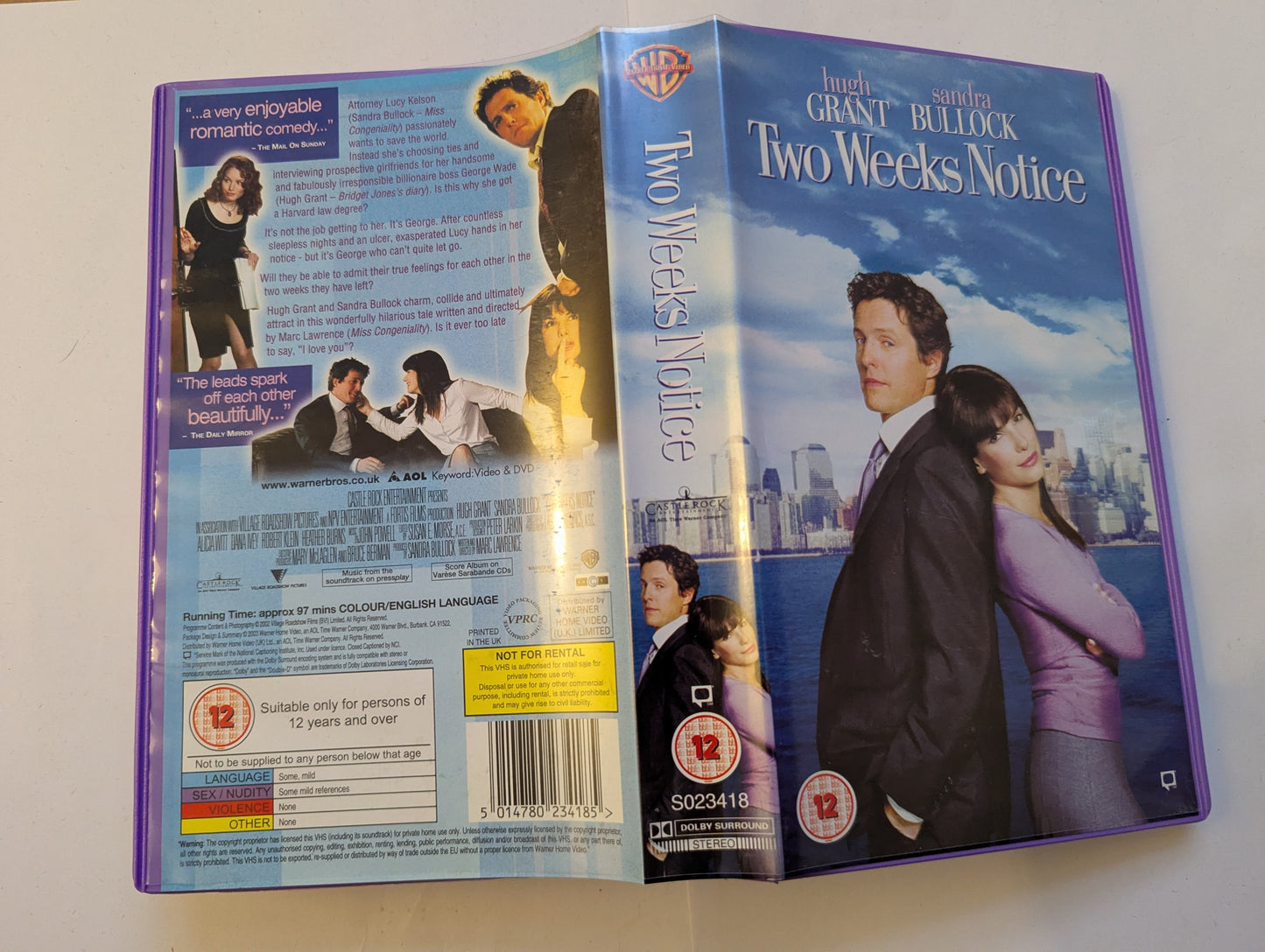 Two Weeks Notice (2002) VHS Video *Sealed*