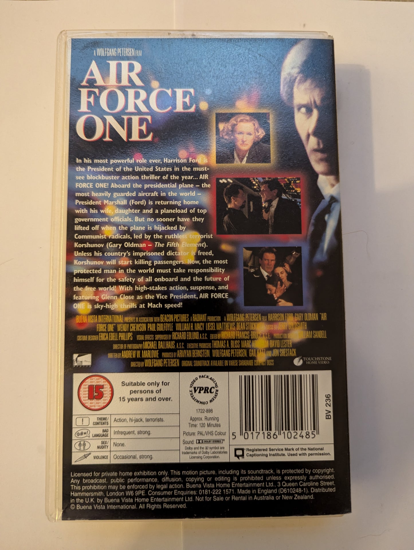 Air Force One (1997) VHS Video