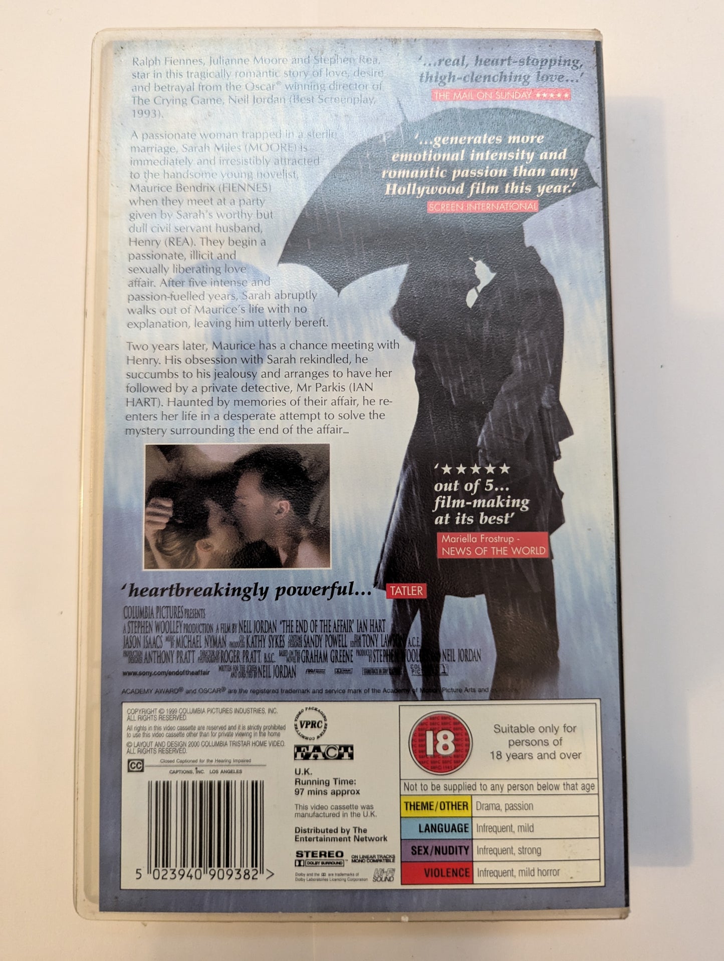 The End Of The Affair (1999) VHS Video