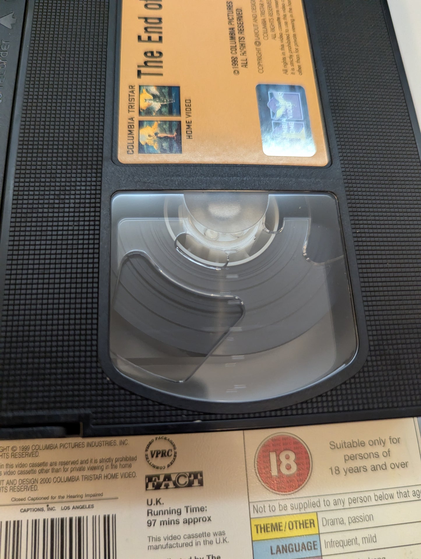 The End Of The Affair (1999) VHS Video