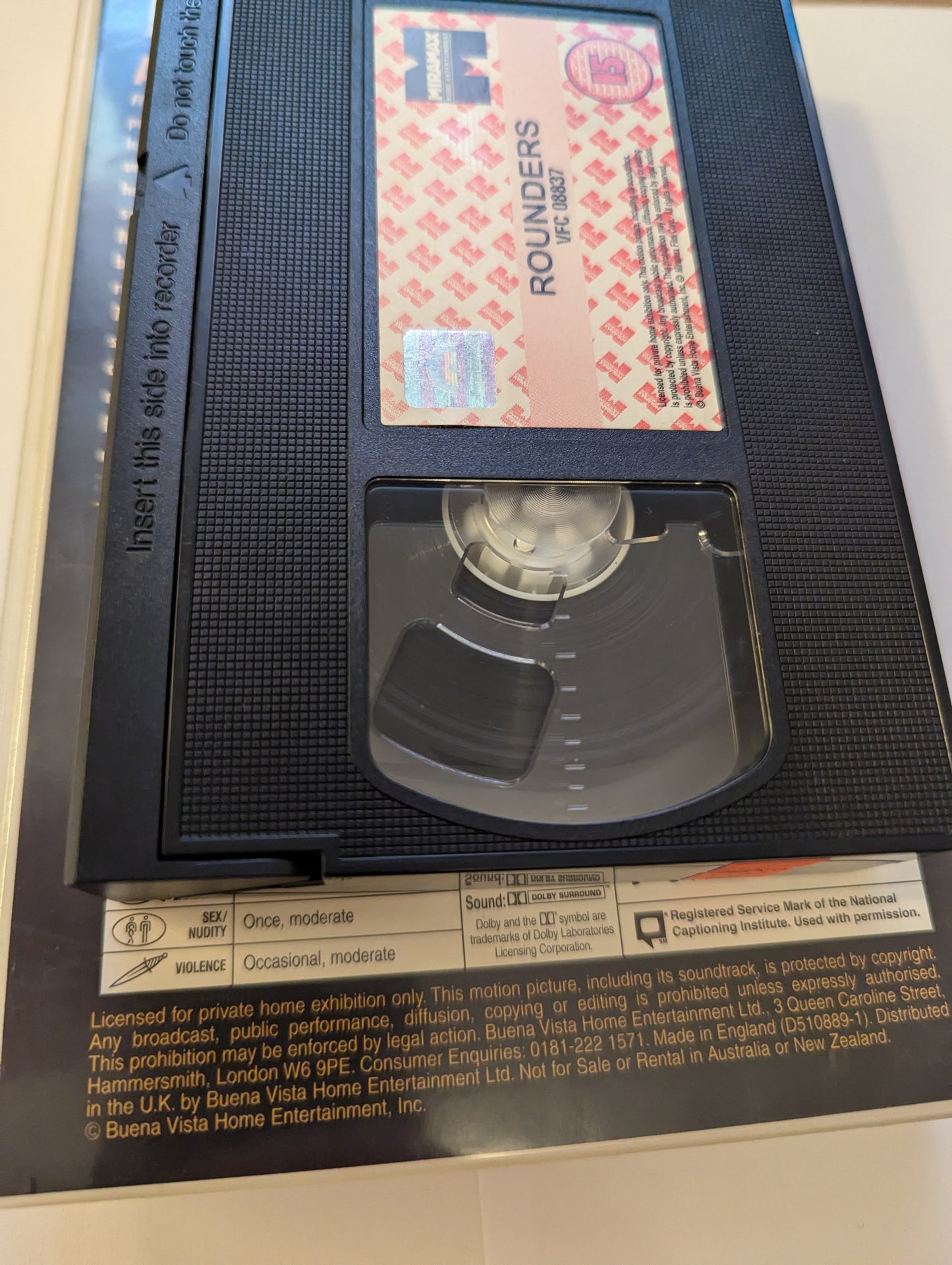 Rounders (1998) VHS Video Ex Rental