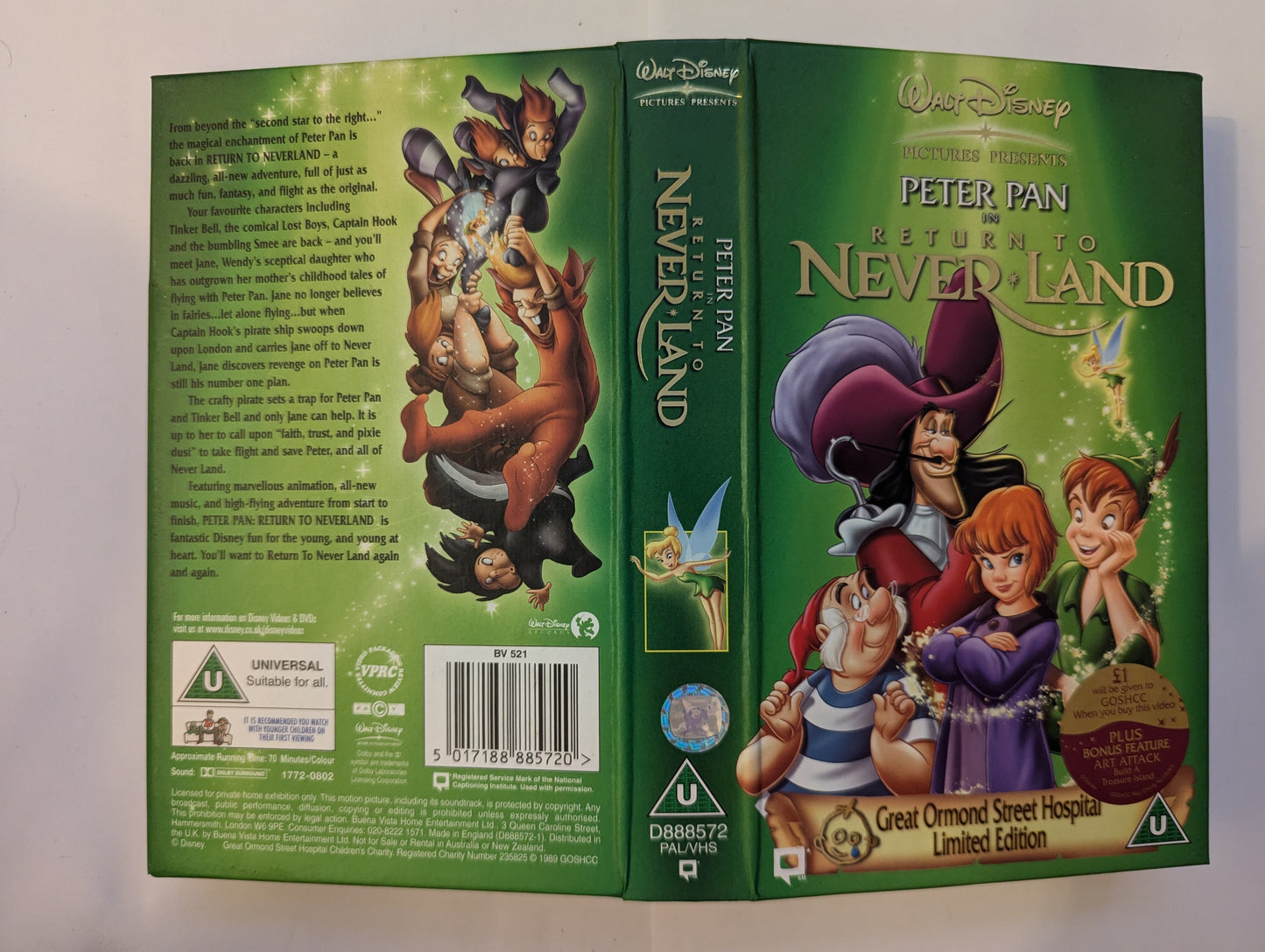 Peter Pan Return To Neverland (2002) VHS Video