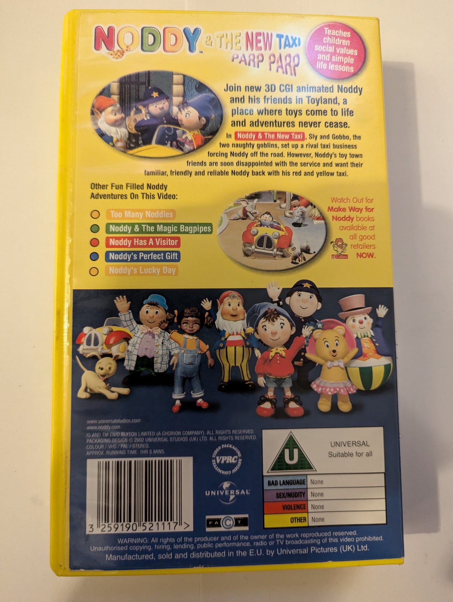 Noddy The New Taxi VHS Video Yellow Case