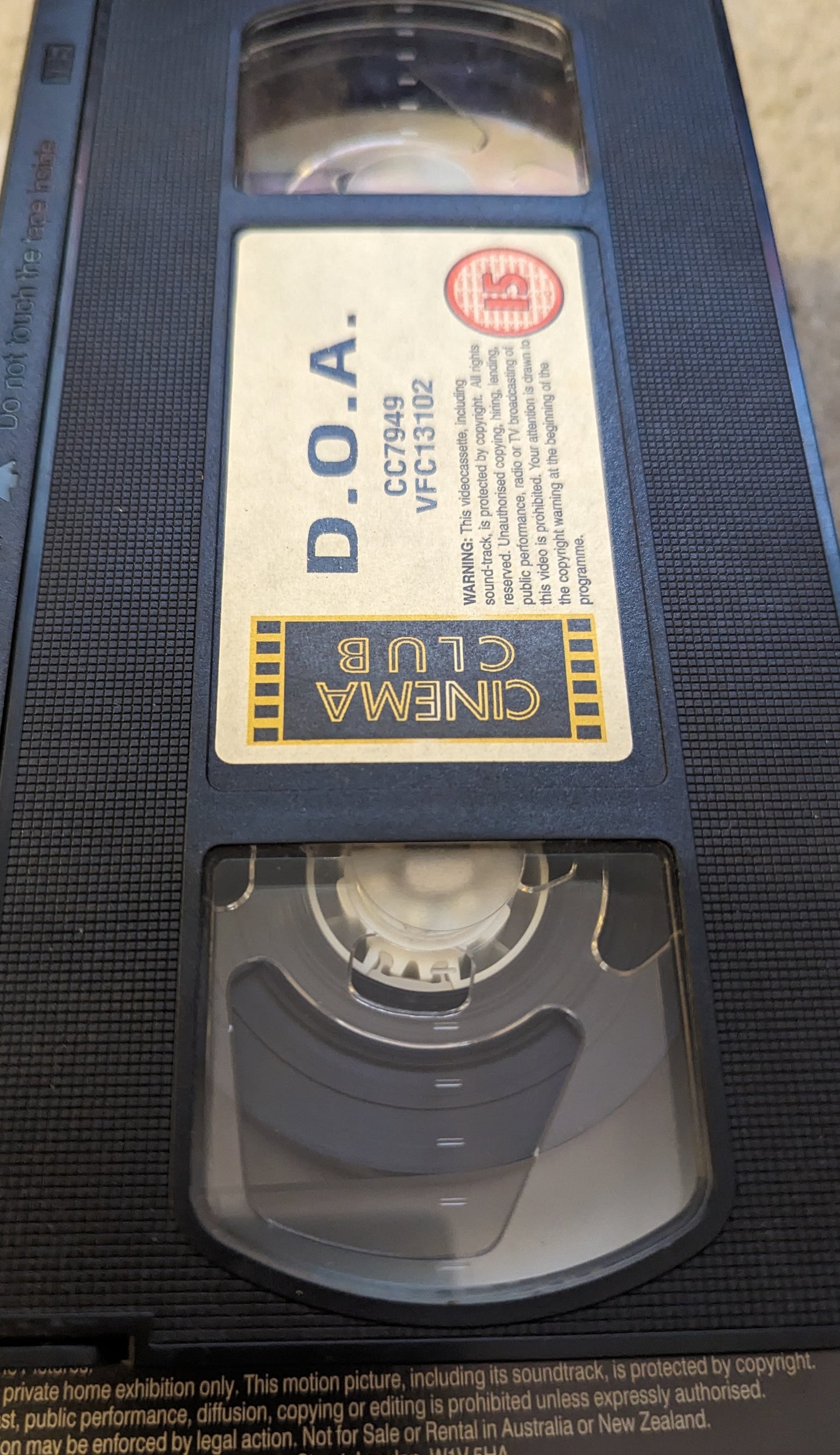 D.O.A (1988) VHS Video