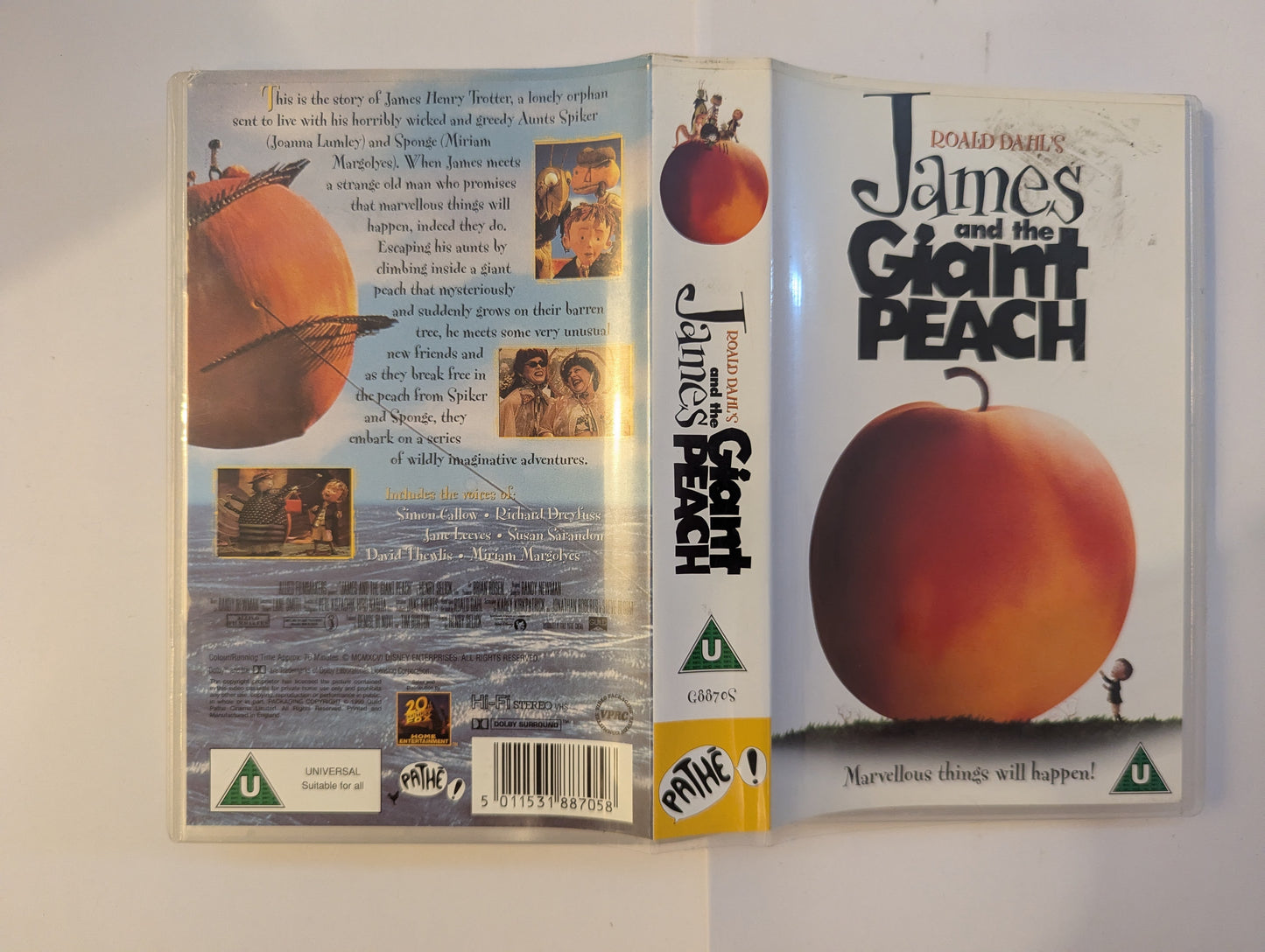 James and the Giant Peach (1996) VHS Video Pathe