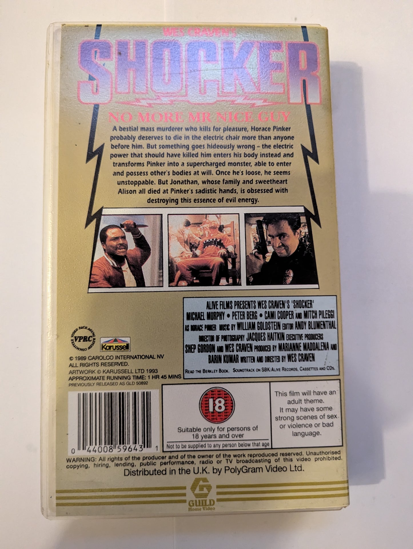 Shocker (1989) VHS Video