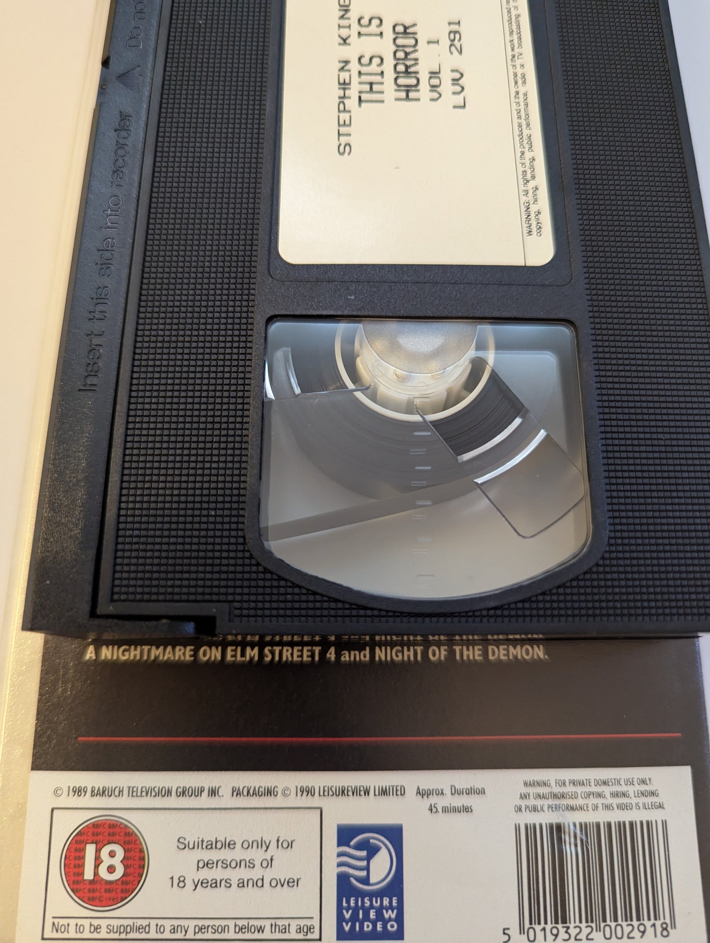 Stephen King's This Is Horror Vol 1 VHS Video