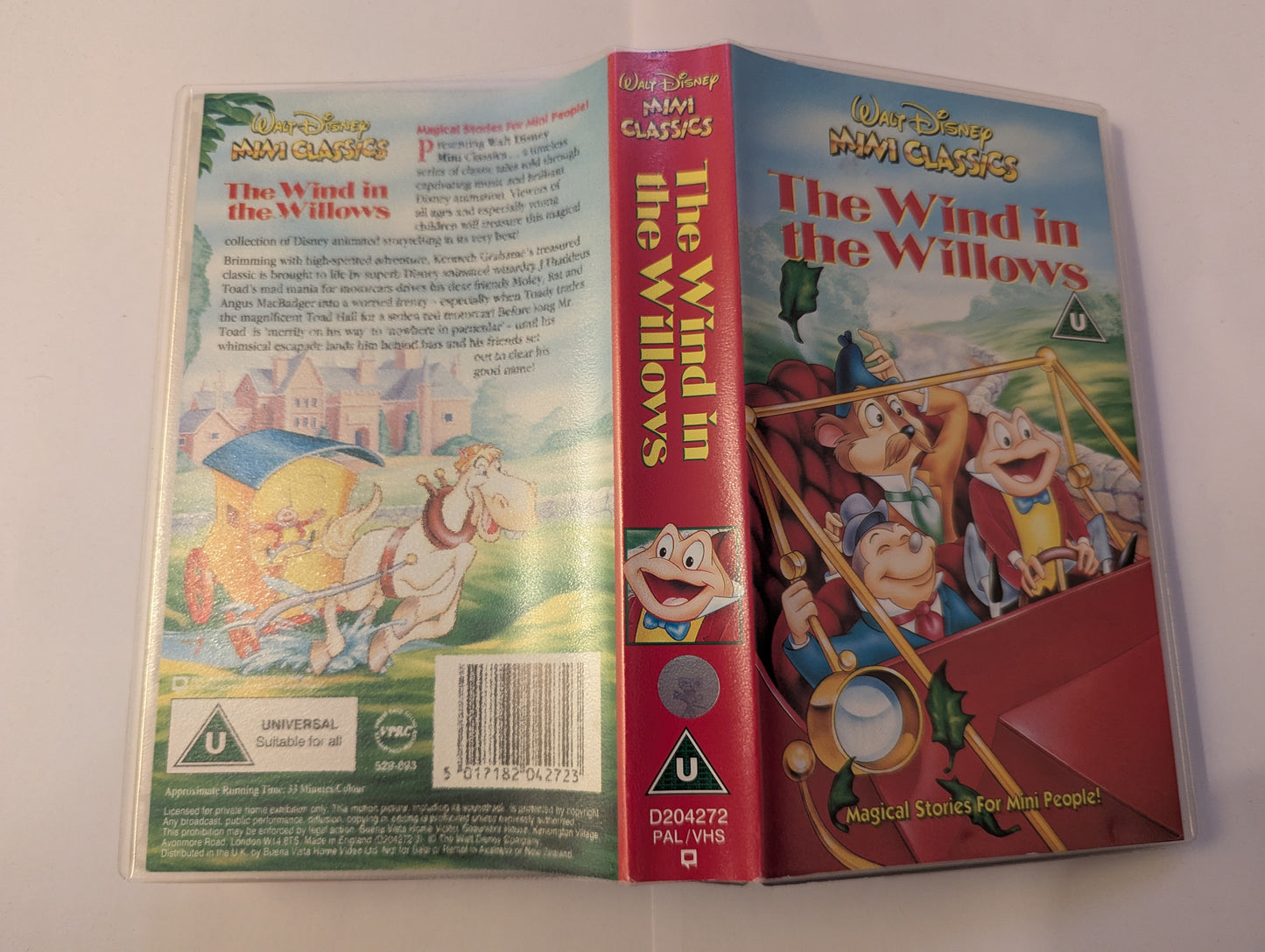 The Wind In The Willows Disney VHS Video