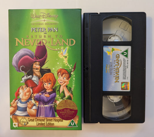 Peter Pan Return To Neverland (2002) VHS Video