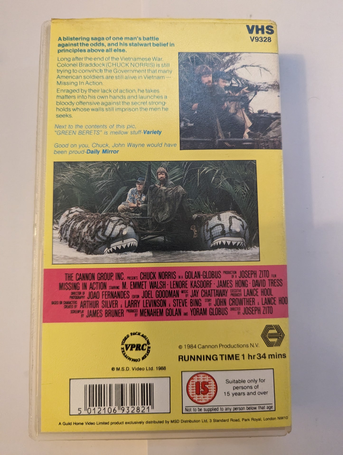 Missing In Action (1984) VHS Video