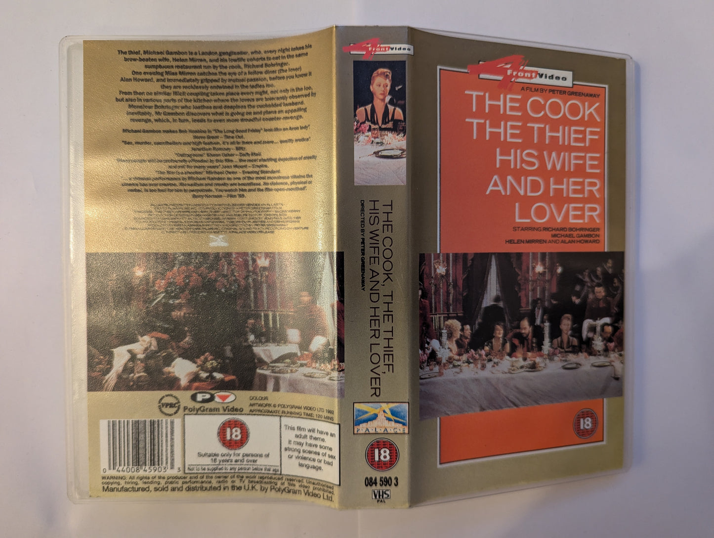 The Cook, The Theif, His Wife, Her Lover  (1989) VHS Video