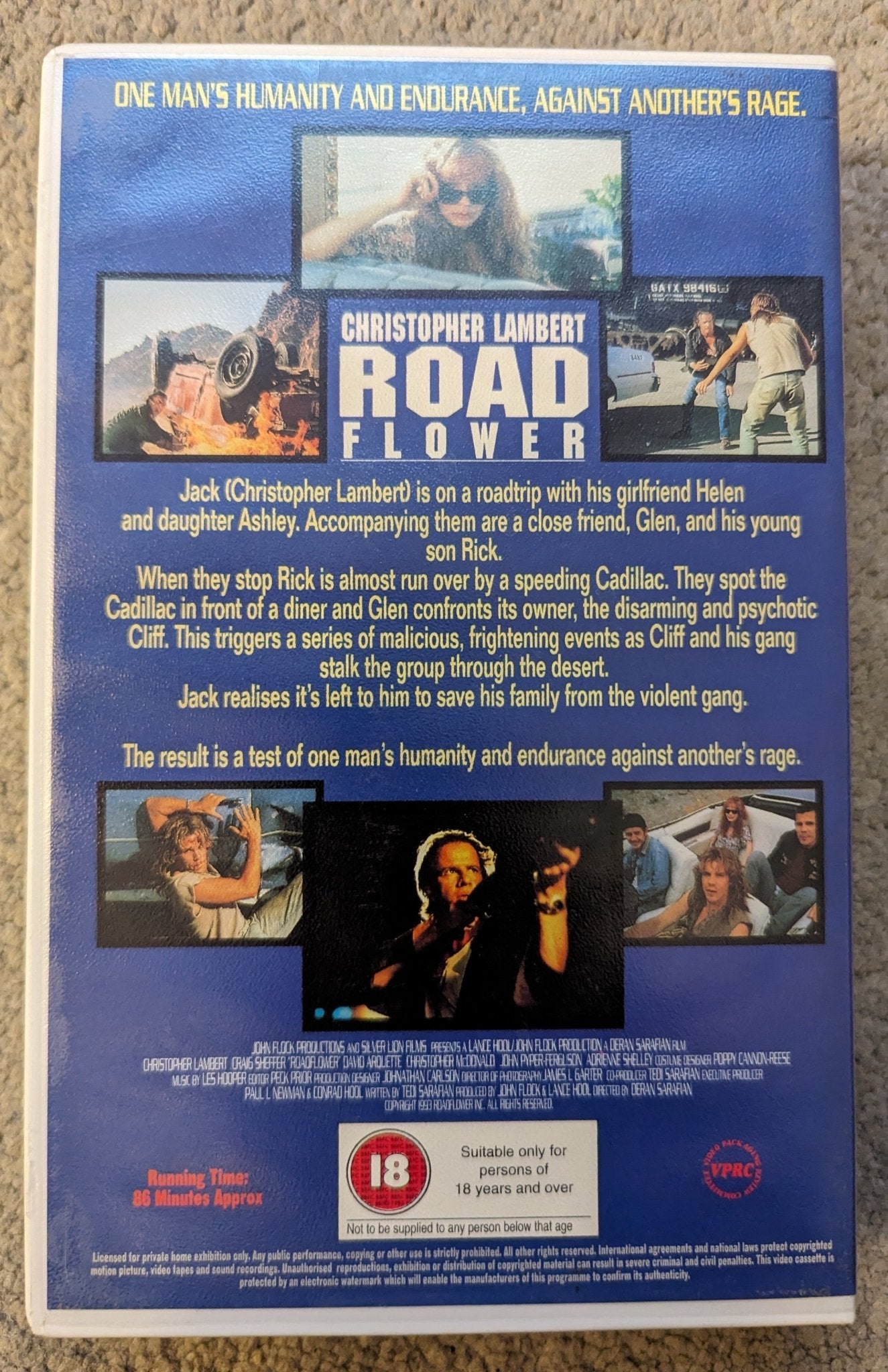 Road Flower (1994) VHS Video Ex Rental - Flippin Retro Video Shop