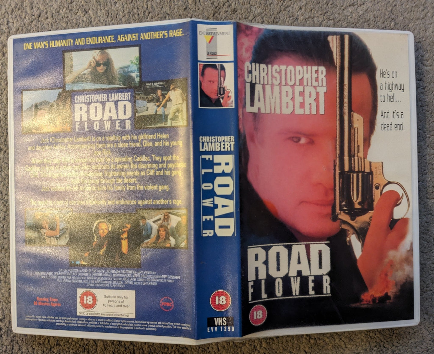 Road Flower (1994) VHS Video Ex Rental - Flippin Retro Video Shop