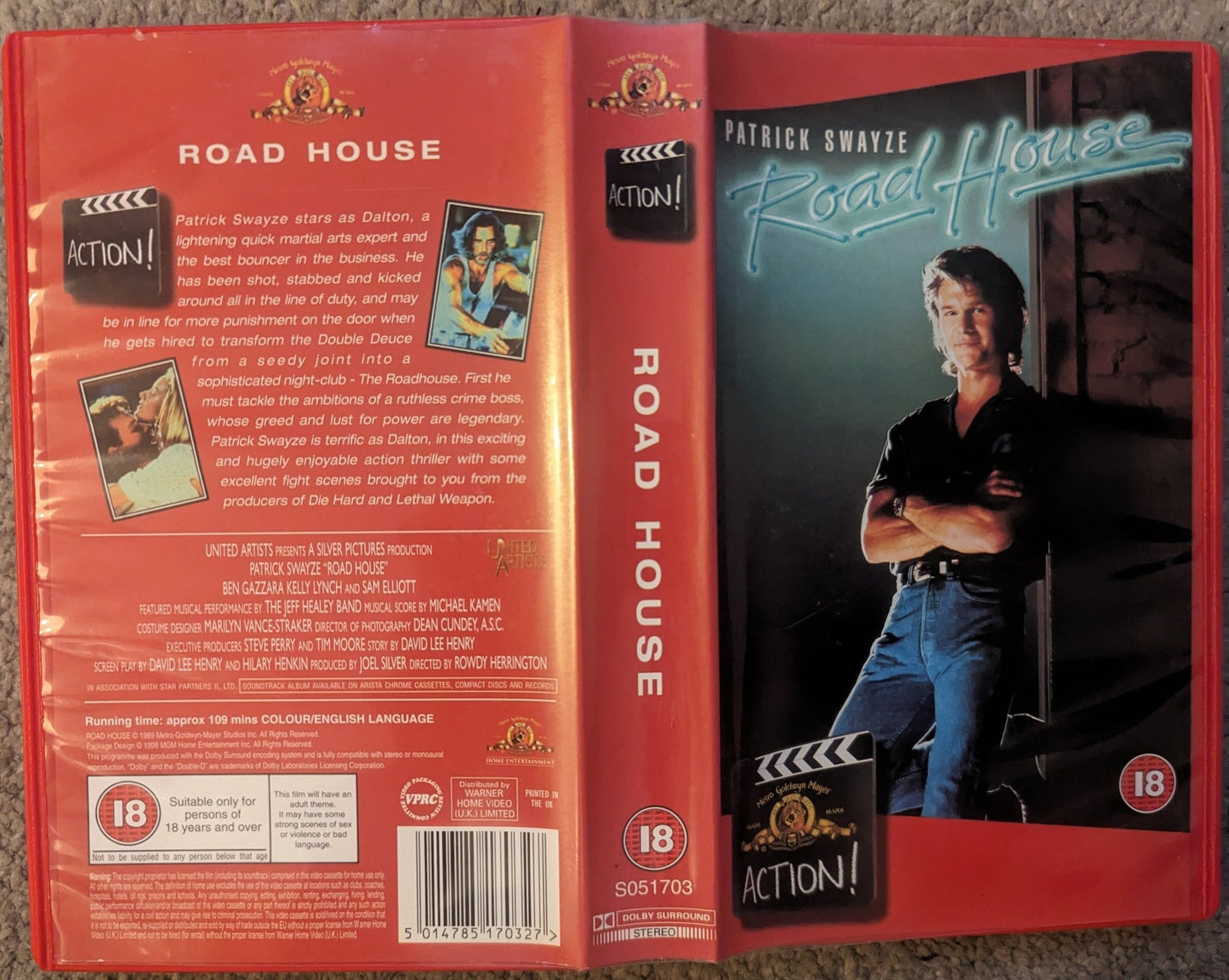 Road House (1989) VHS Video (Red Case) - Flippin Retro Video Shop